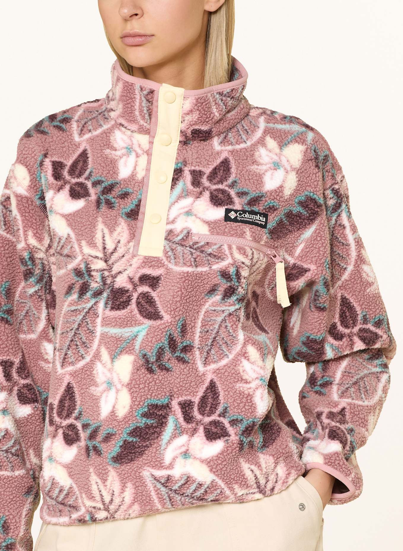 Columbia Fleece-Troyer HELVETIA™ II: ROSÉ / BRAUN / ECRU