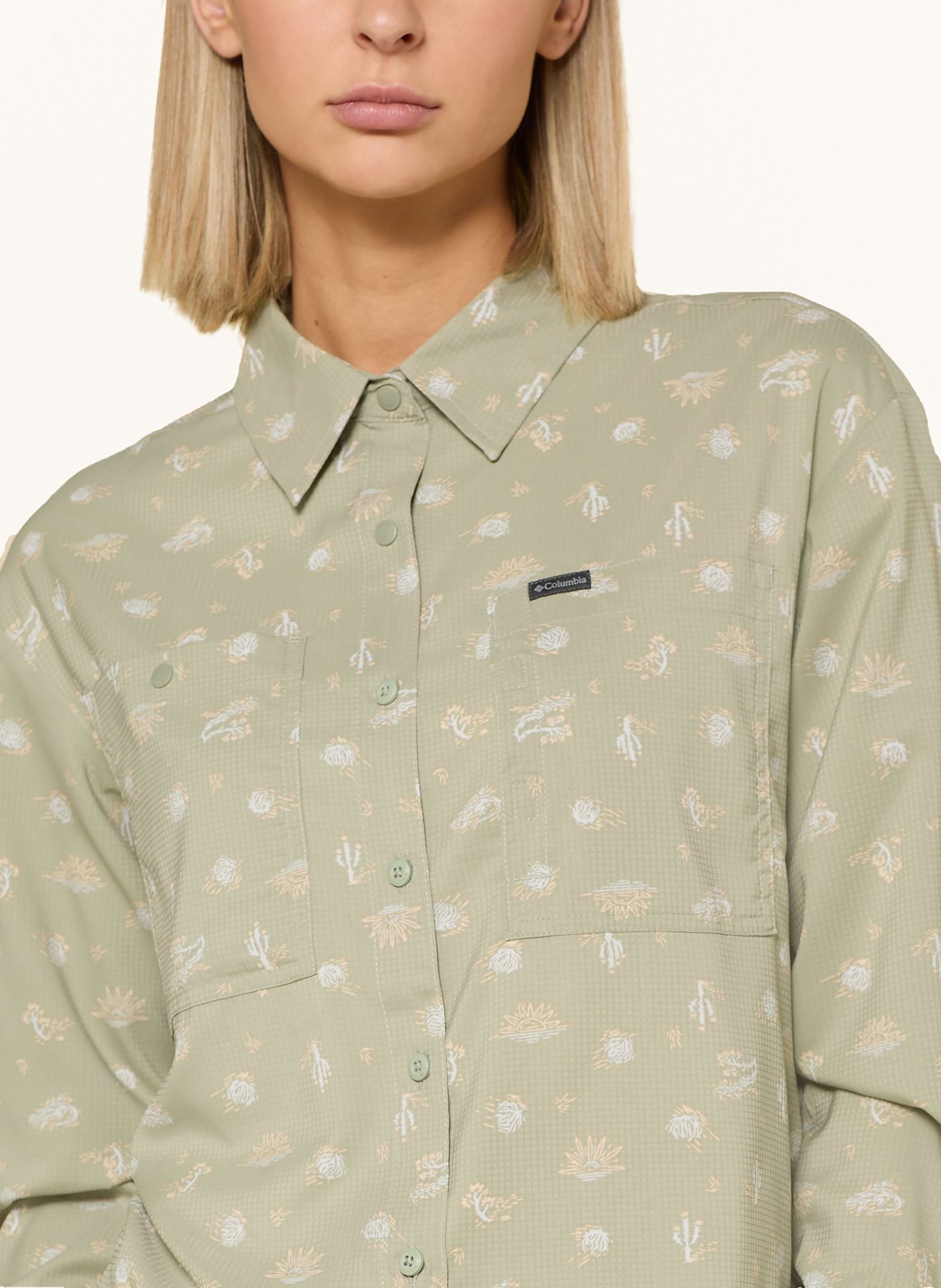 Columbia Outdoor-Bluse SILVER RIDGE UTILITY™: HELLGRÜN / HELLGRAU / CREME