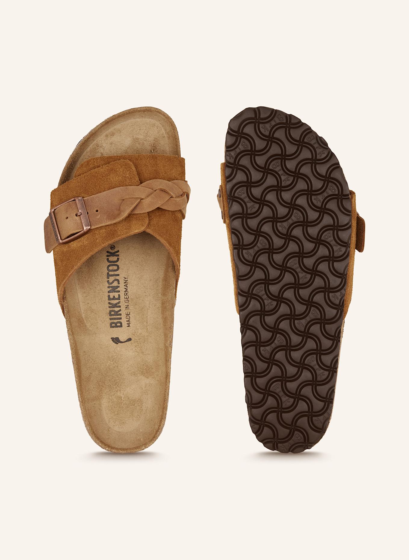 BIRKENSTOCK Pantoletten OITA BRAIDED: COGNAC