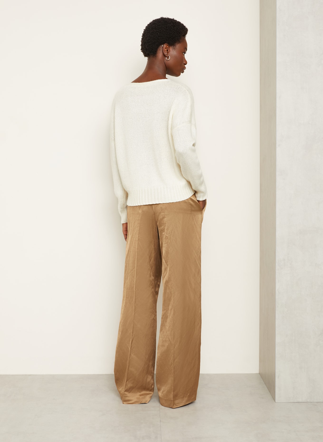 IRIS von ARNIM Sweter z jedwabiu MALVA: ECRU