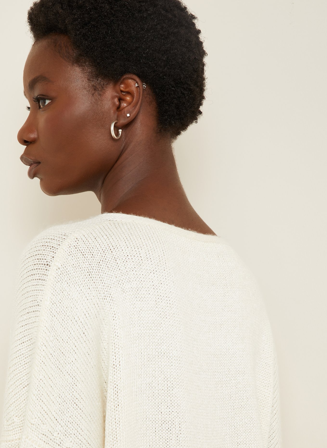 IRIS von ARNIM Sweter z jedwabiu MALVA: ECRU