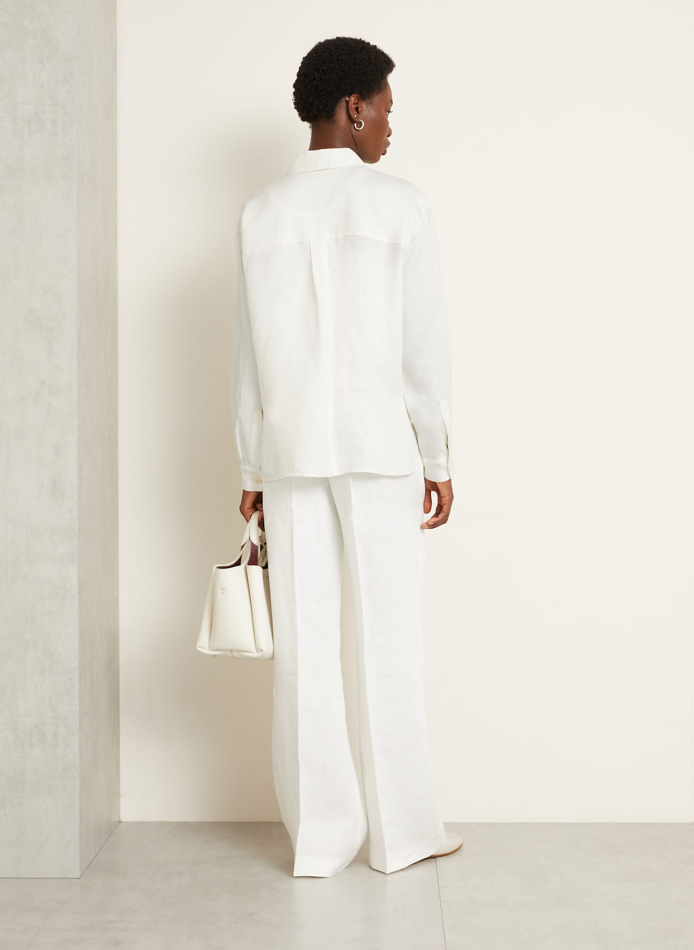 IRIS von ARNIM Chemisier LEANE en lin: BLANC