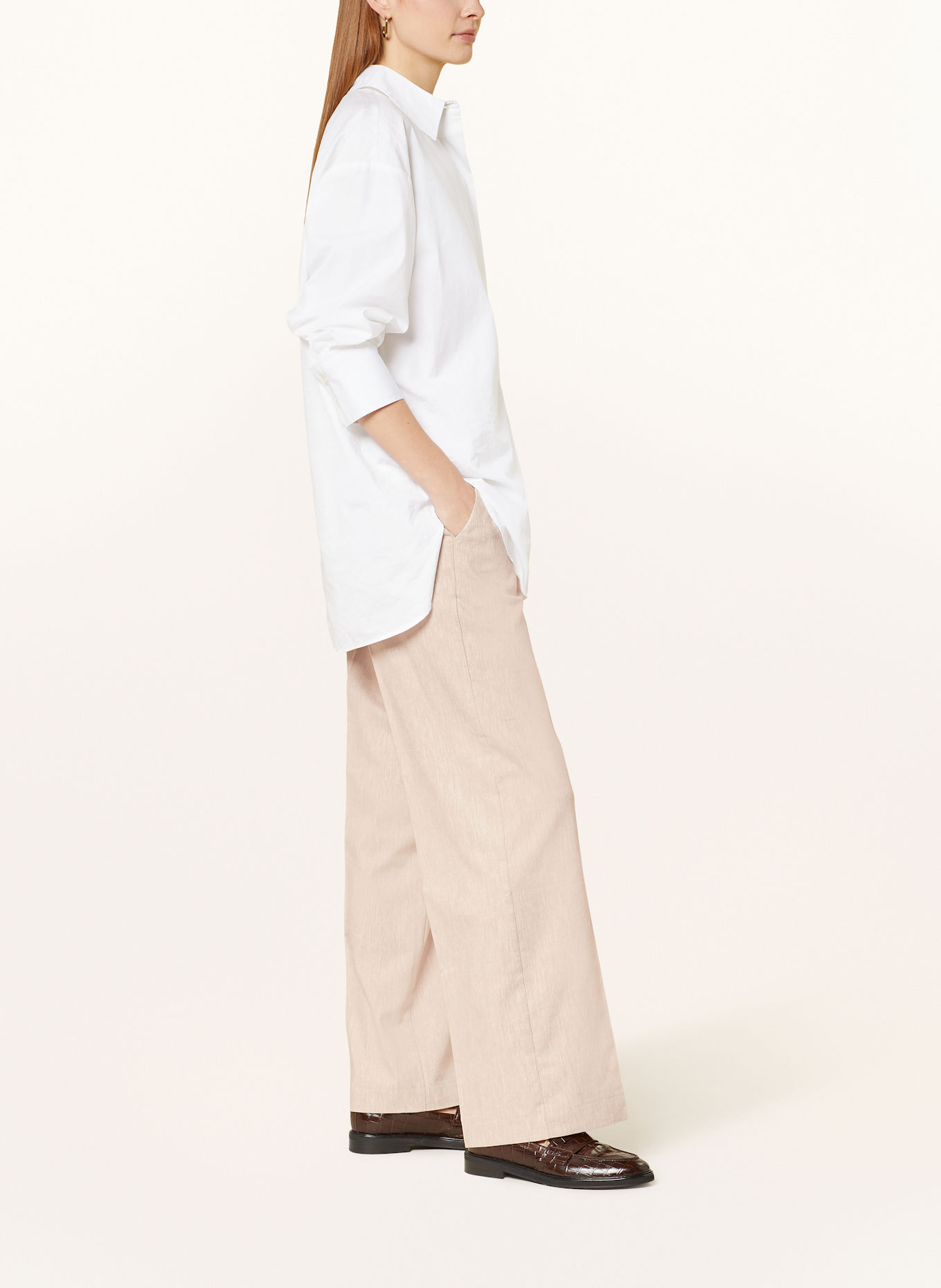 BETTY&CO Wide leg trousers: BEIGE