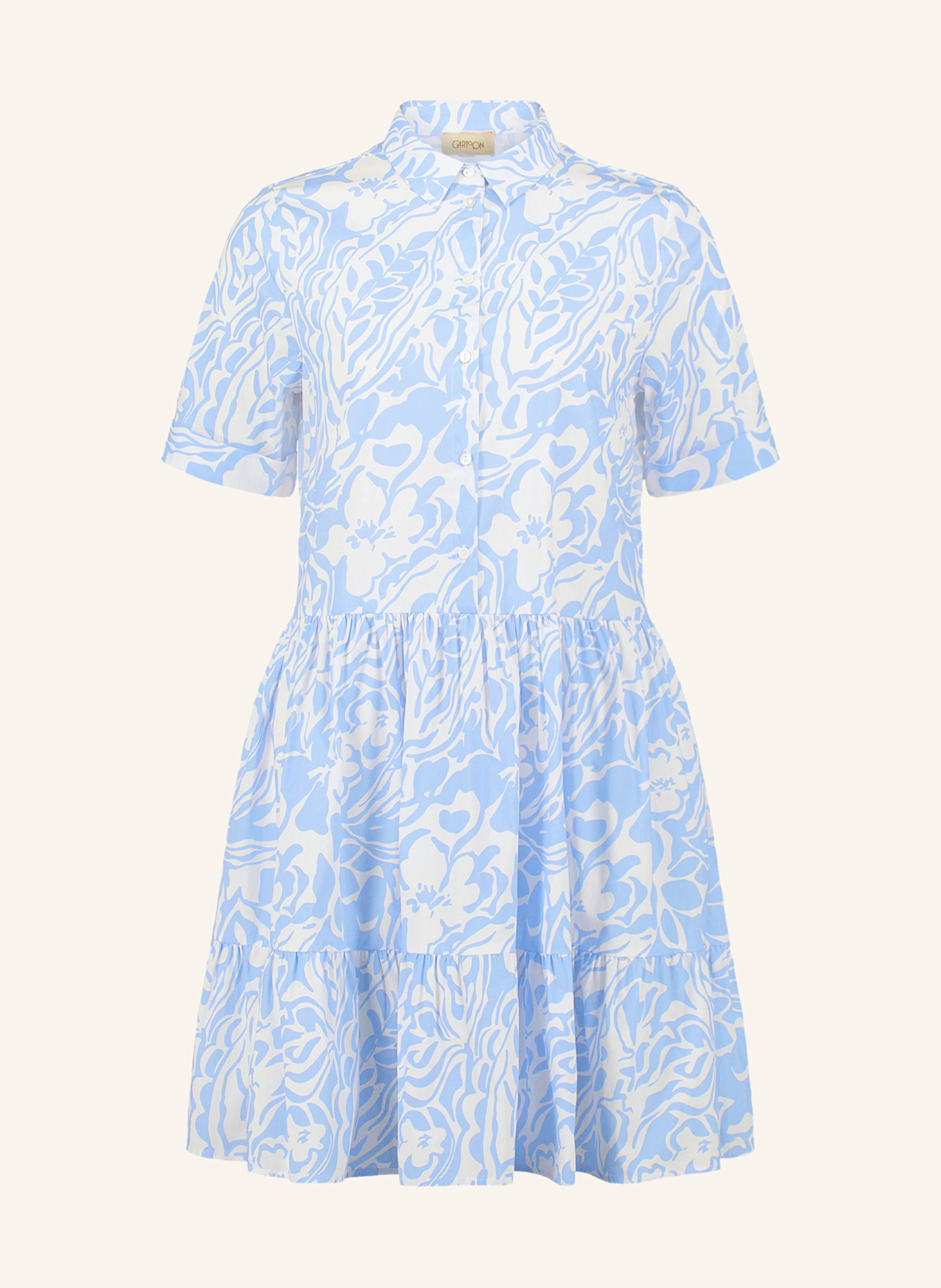 CARTOON Hemdblusenkleid: WEISS / HELLBLAU