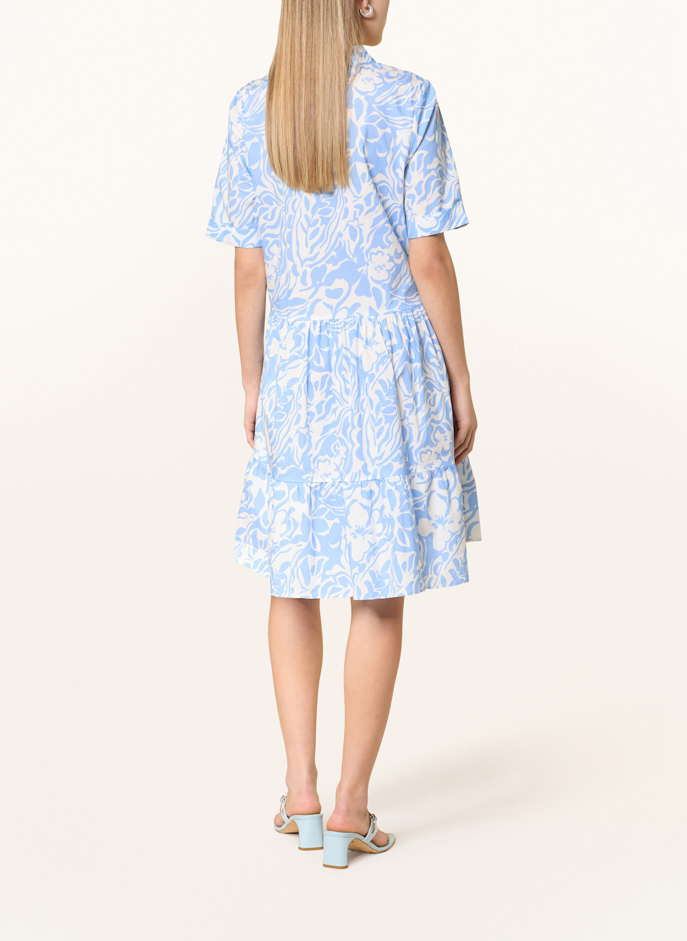 CARTOON Hemdblusenkleid: WEISS / HELLBLAU