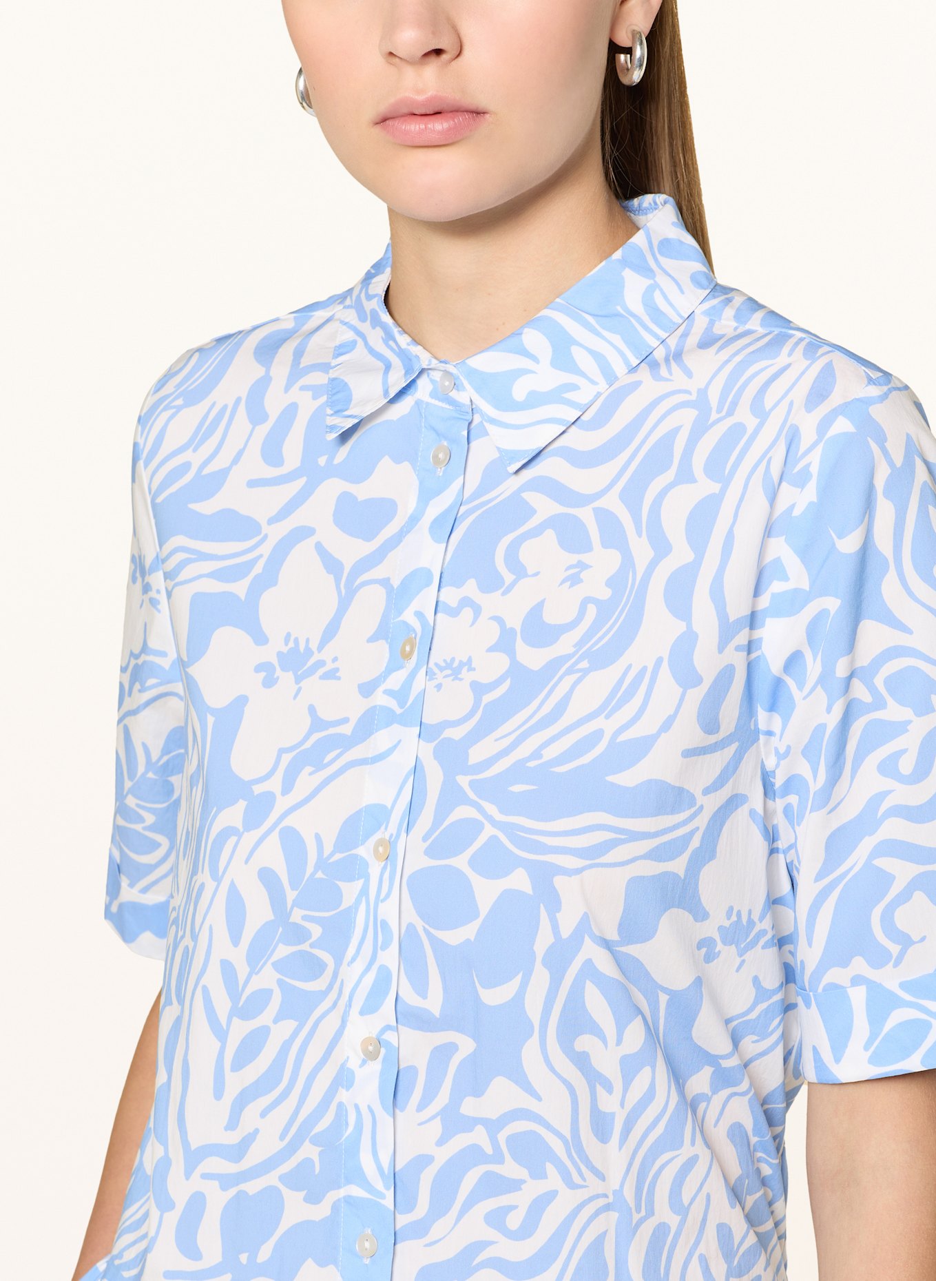 CARTOON Hemdblusenkleid: WEISS / HELLBLAU