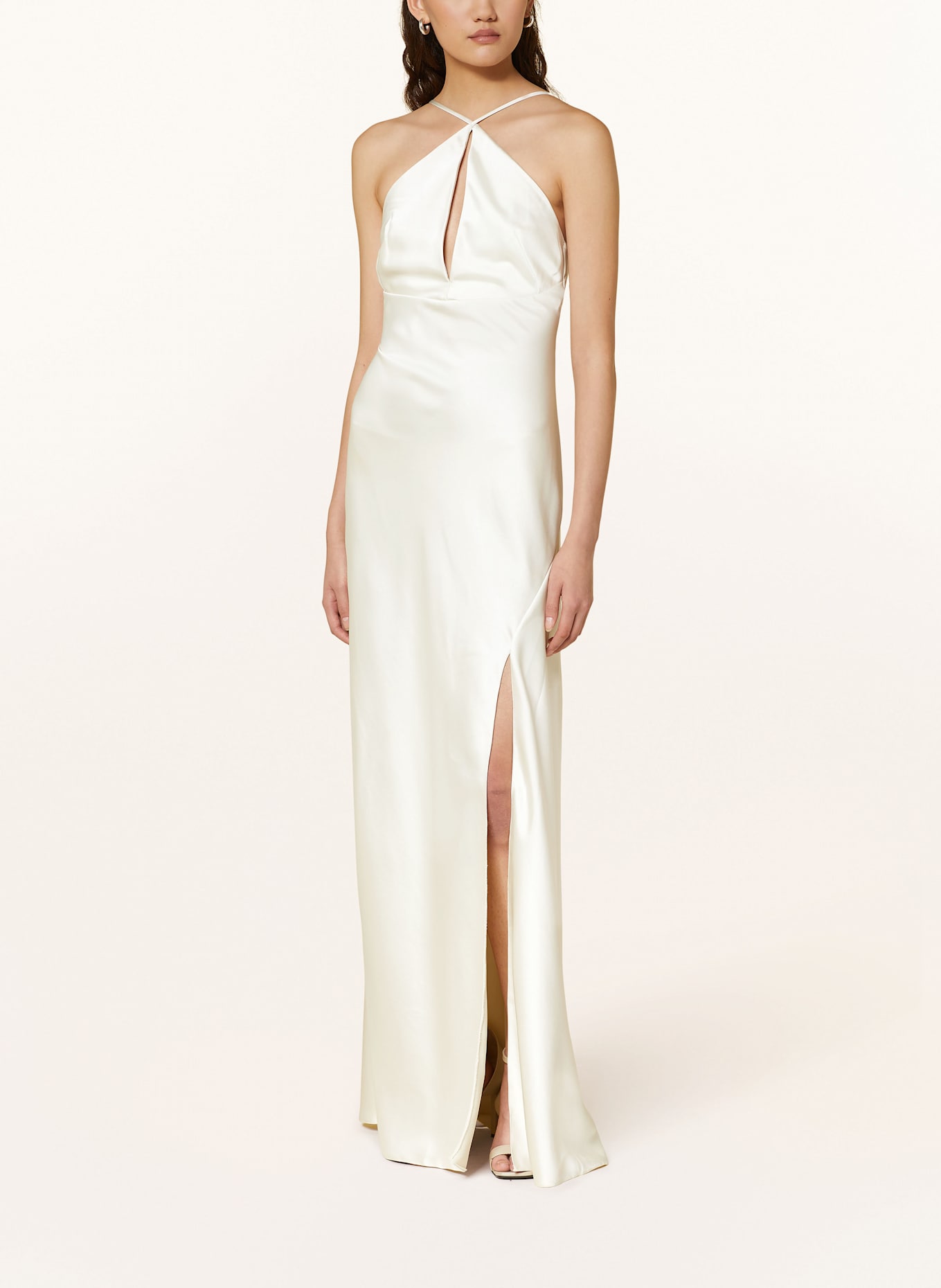 PATRIZIA PEPE Abendkleid aus Satin: CREME