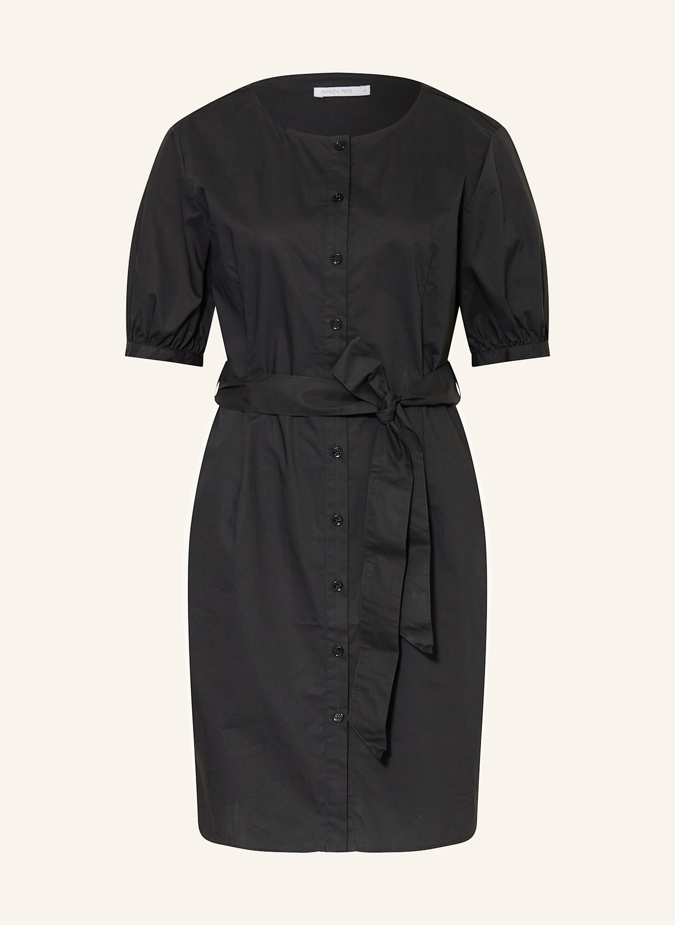 PATRIZIA PEPE Košilové šaty: ČERNÁ