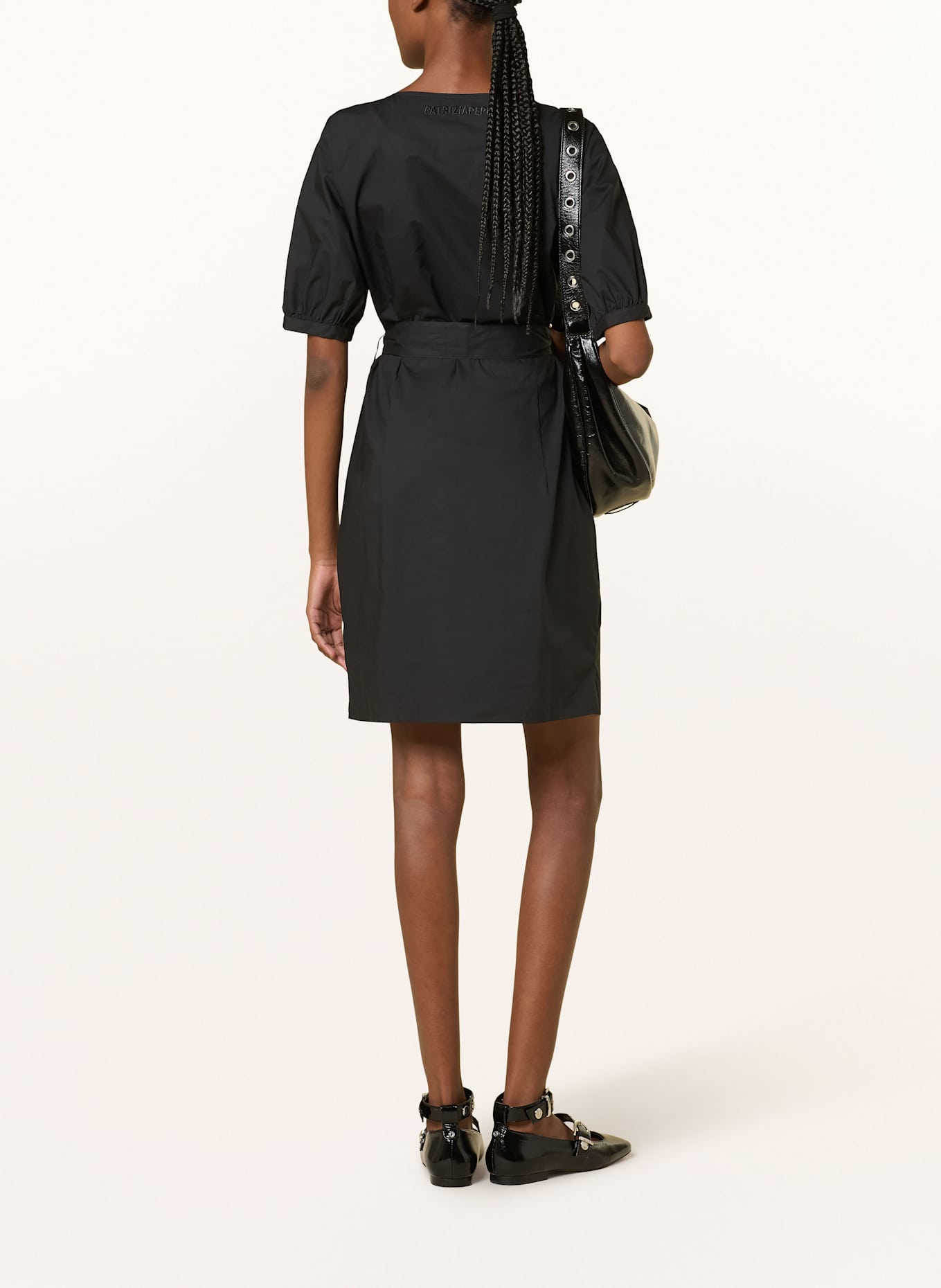 PATRIZIA PEPE Košilové šaty: ČERNÁ