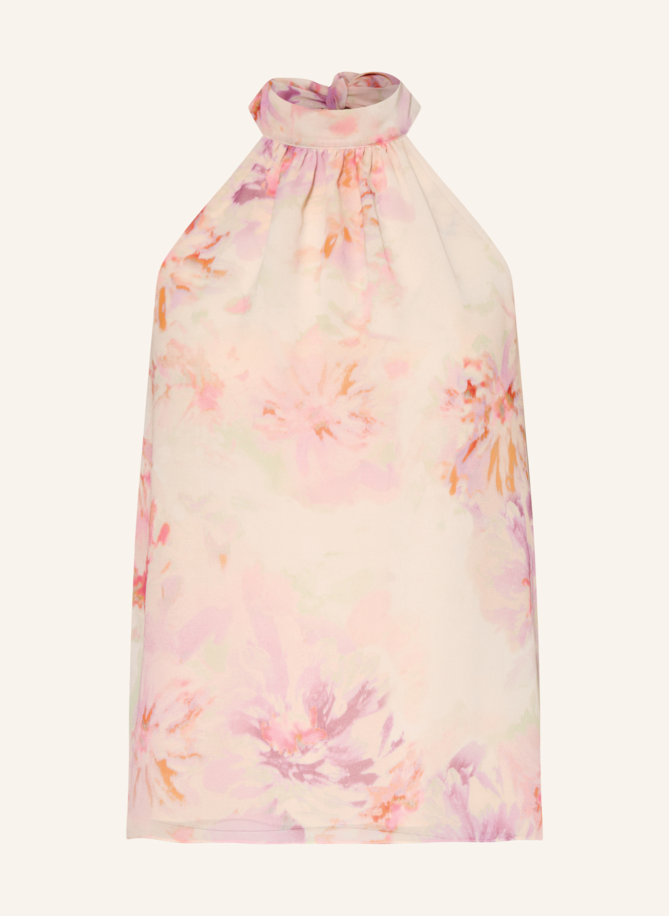 PATRIZIA PEPE Blouse top with bow: LIGHT ORANGE / LIGHT YELLOW / PURPLE