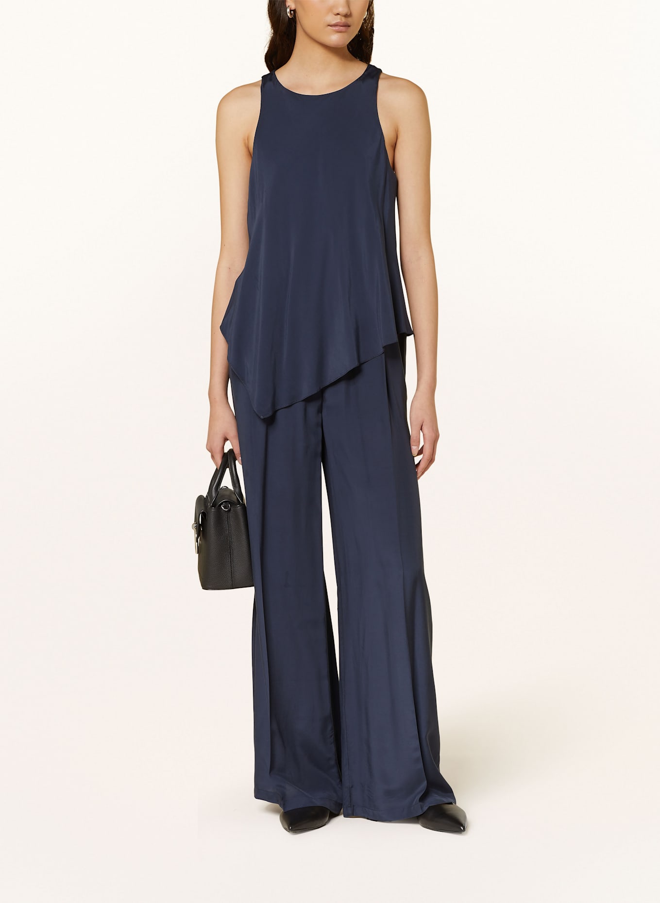 PATRIZIA PEPE Top satynowy: GRANATOWY