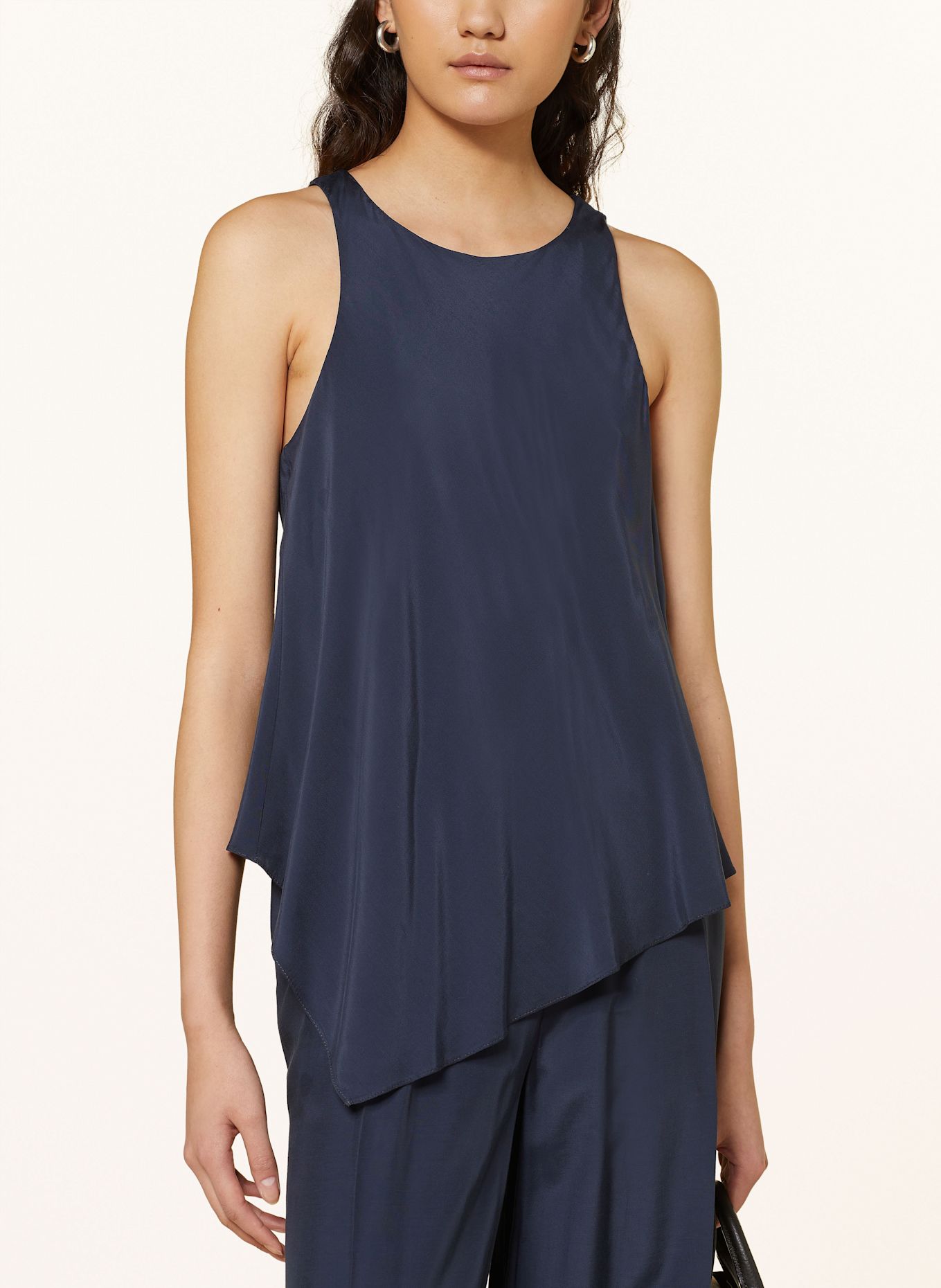 PATRIZIA PEPE Top satynowy: GRANATOWY