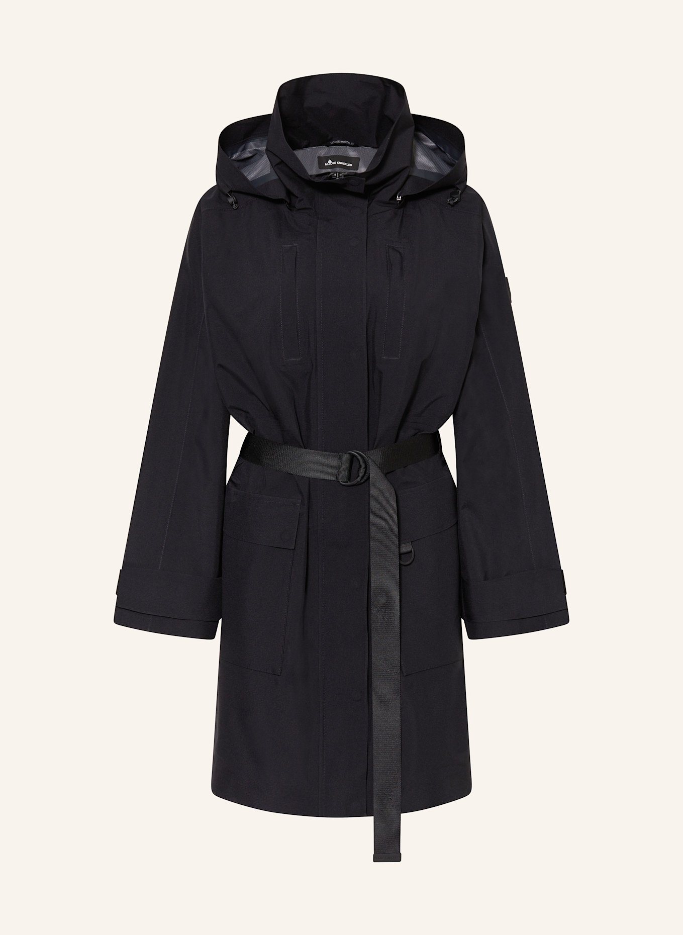 MOOSE KNUCKLES CLAREMENT raincoat: BLACK
