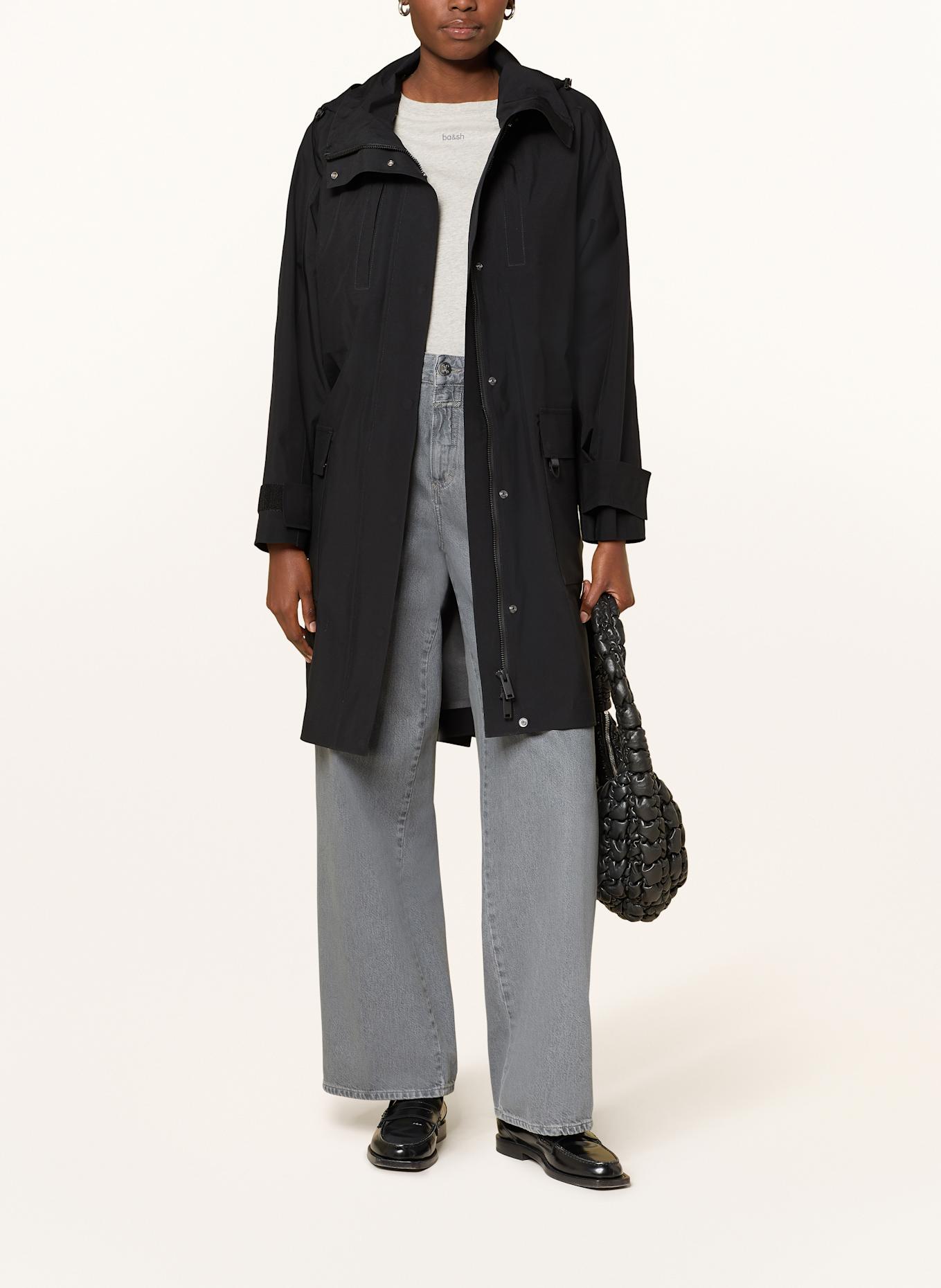 MOOSE KNUCKLES CLAREMENT raincoat: BLACK