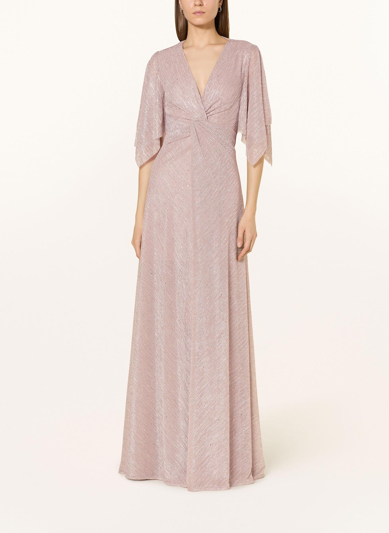 TALBOT RUNHOF Abendkleid mit Glitzergarn: ROSÉ/ ROSÉGOLD/ SILBER