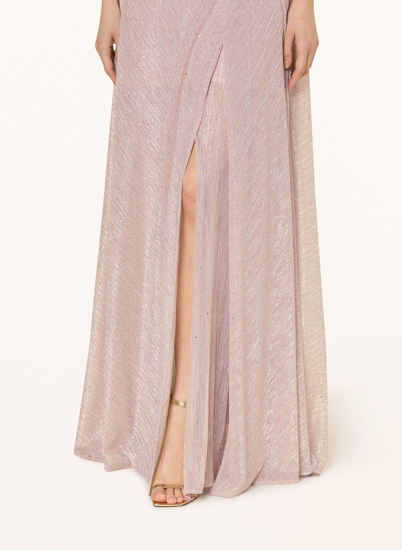 TALBOT RUNHOF Abendkleid mit Glitzergarn: ROSÉ/ ROSÉGOLD/ SILBER