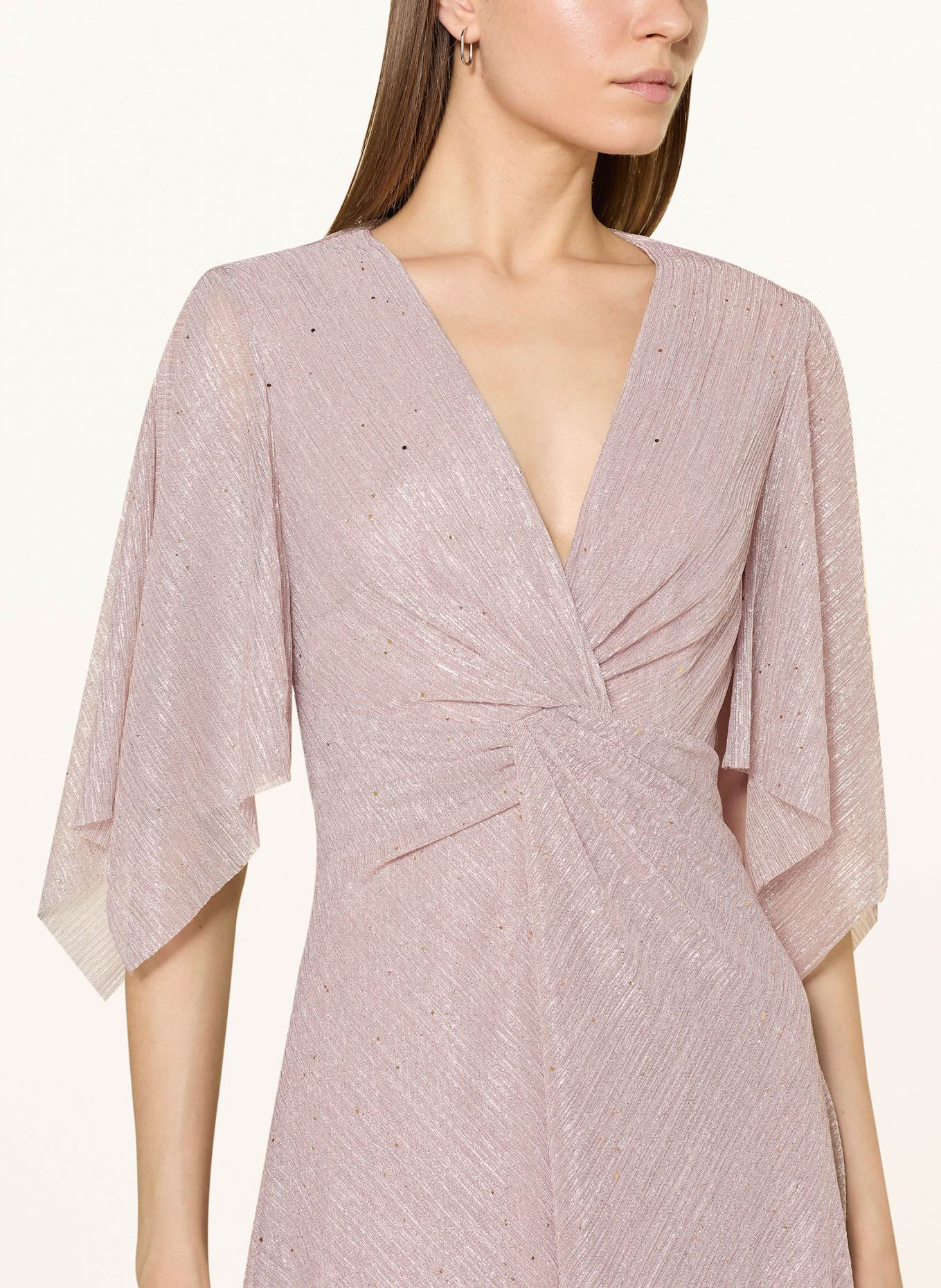 TALBOT RUNHOF Abendkleid mit Glitzergarn: ROSÉ/ ROSÉGOLD/ SILBER