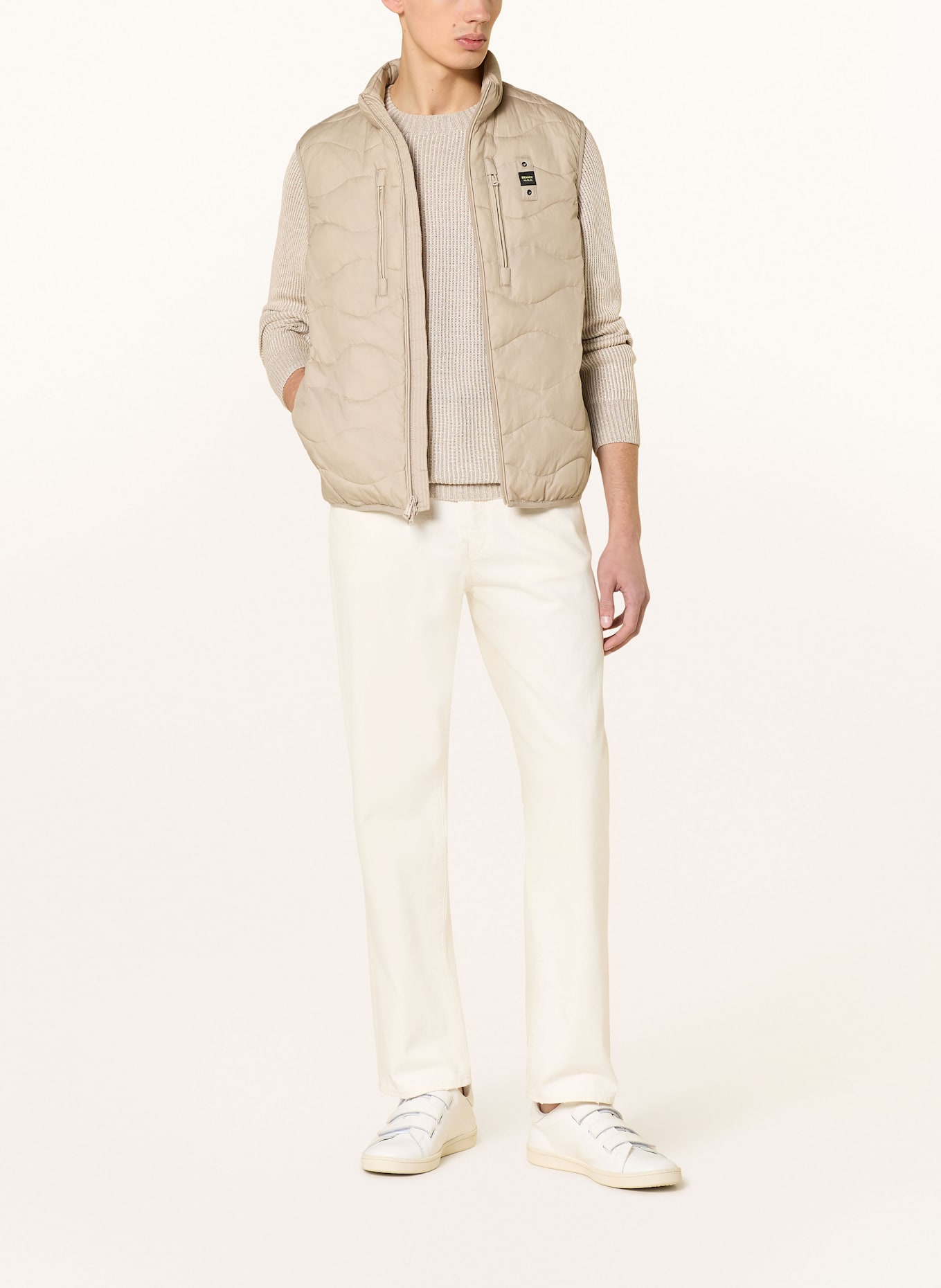 Blauer Steppweste VINCENT: BEIGE