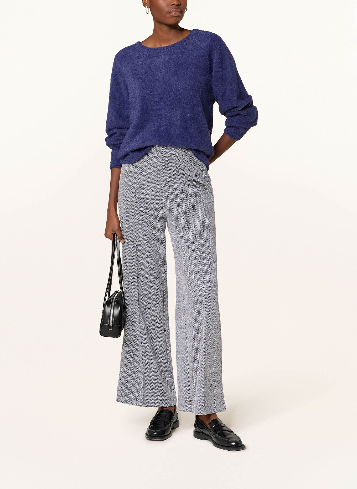 ICHI Marlenehose IHKATE: DUNKELBLAU / WEISS