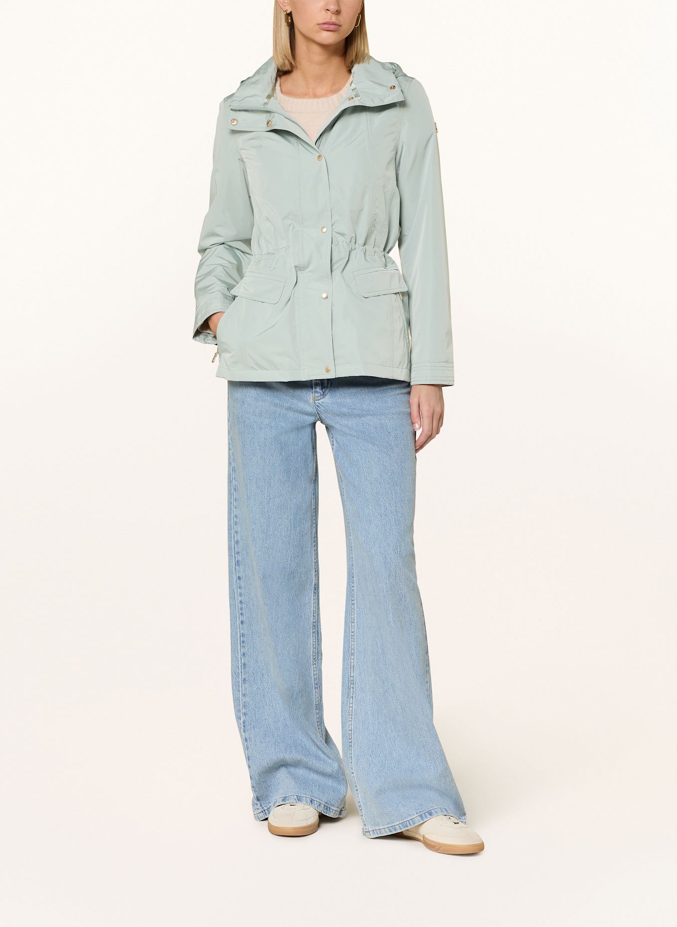 WELLENSTEYN Regenjacke SAILING SHORT: HELLGRÜN