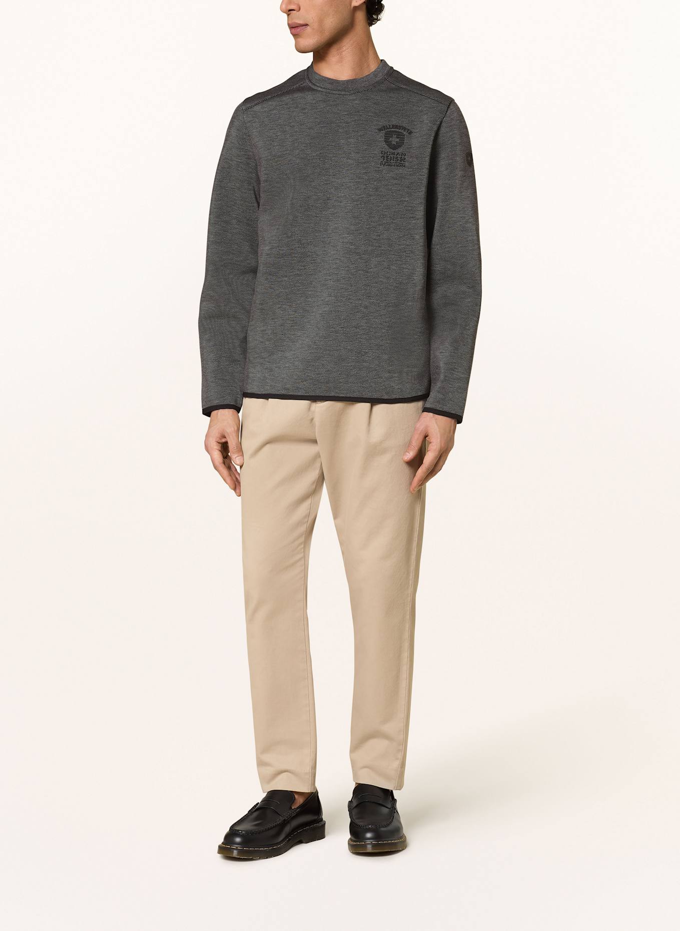 WELLENSTEYN DYNACROSS sweatshirt: GRAY / BLACK