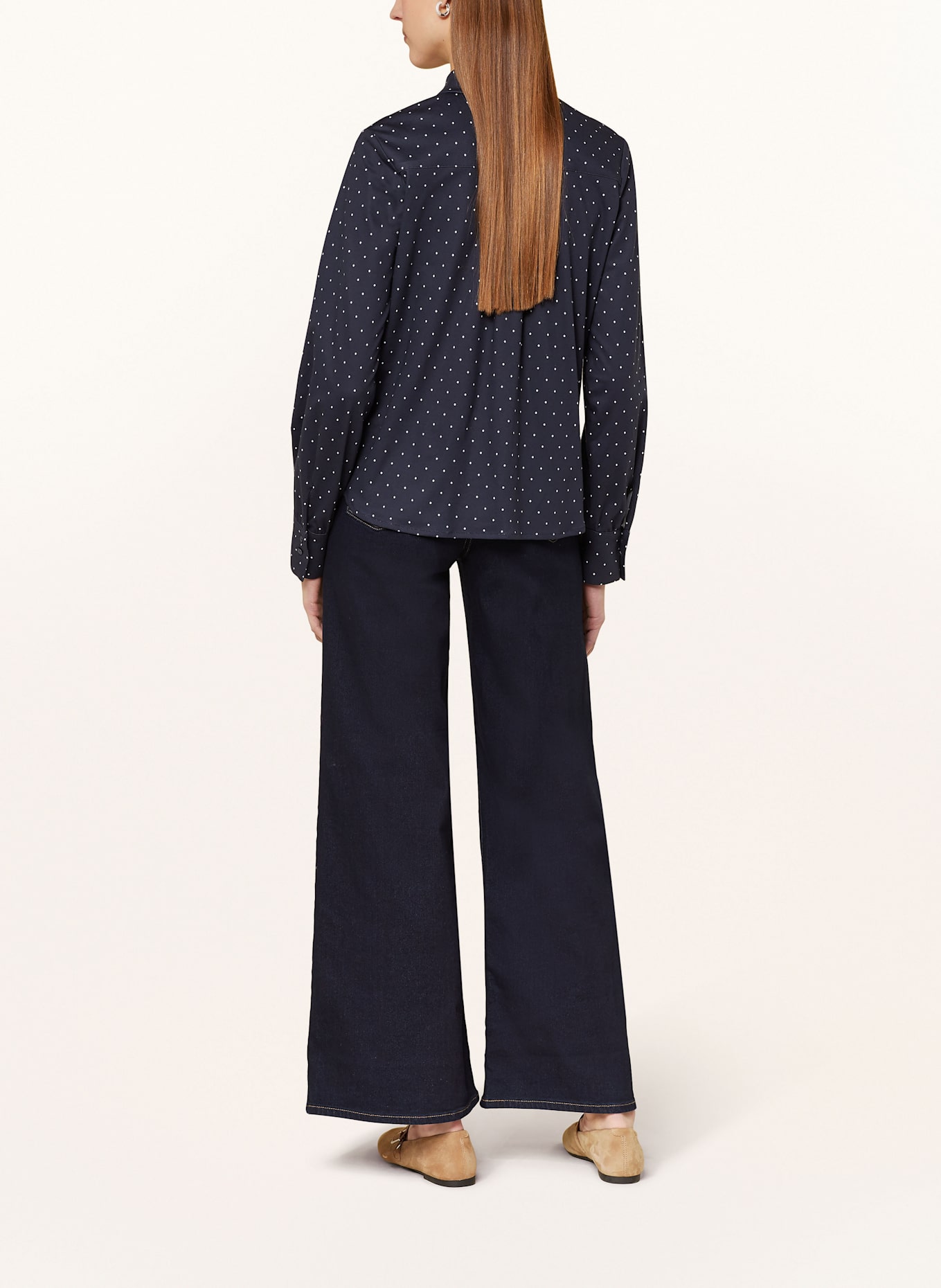 DESOTO Koszula LIZZY z dżerseju: GRANATOWY / BIAŁY