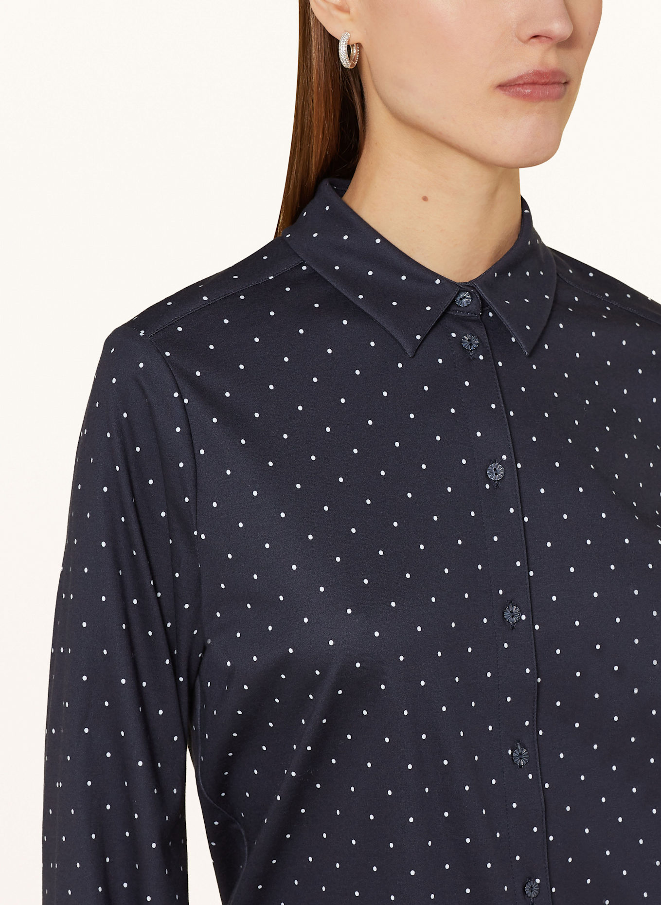 DESOTO Koszula LIZZY z dżerseju: GRANATOWY / BIAŁY