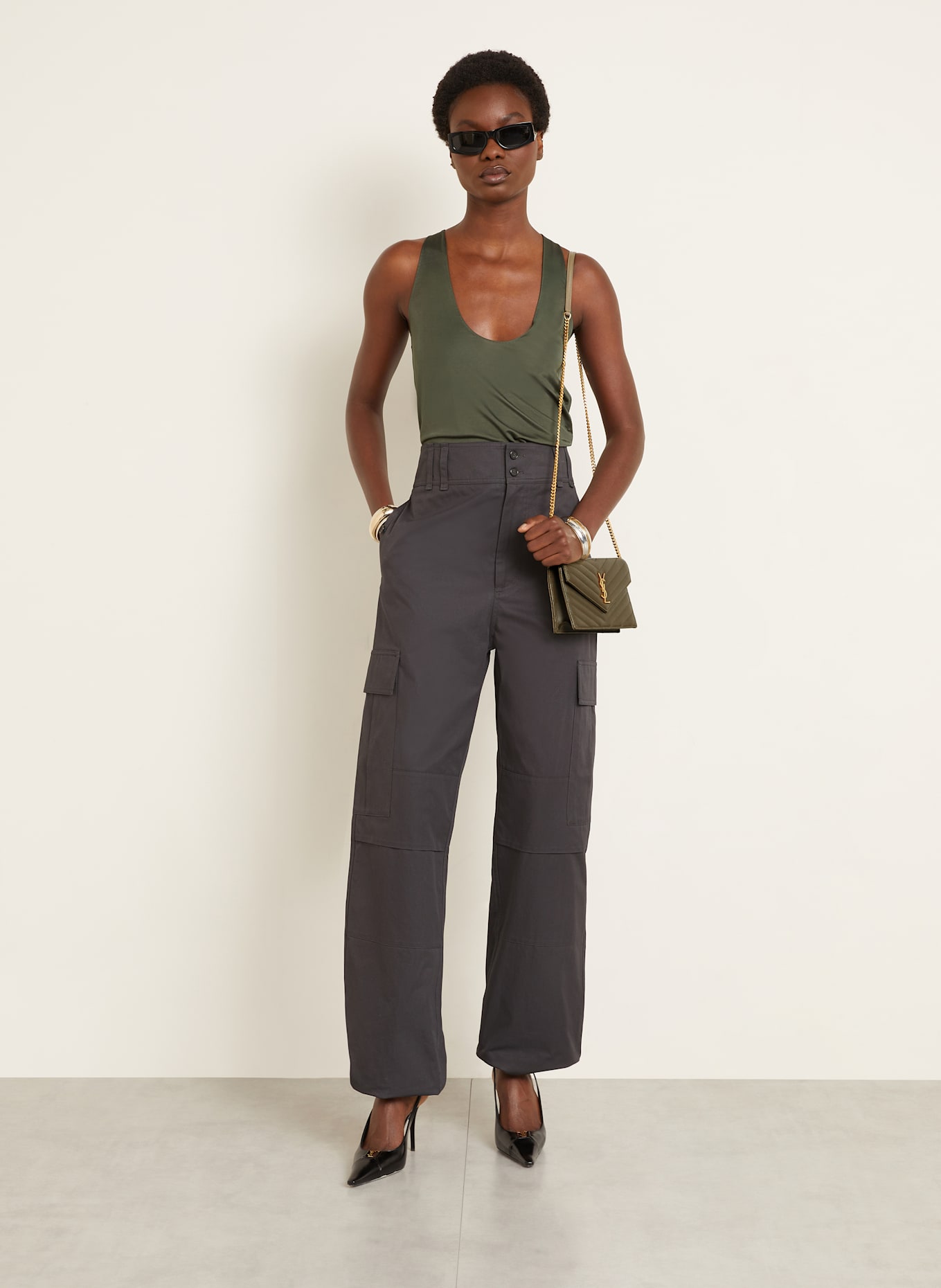SAINT LAURENT Umhängetasche CASSANDRE, Farbe: KHAKI (Bild 5)