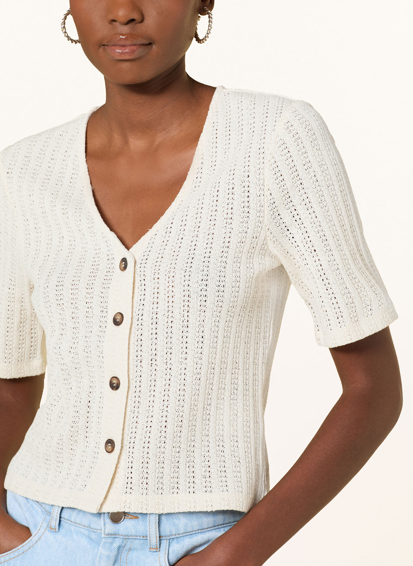 MSCH COPENHAGEN Strickshirt MSCHKENJA: CREME