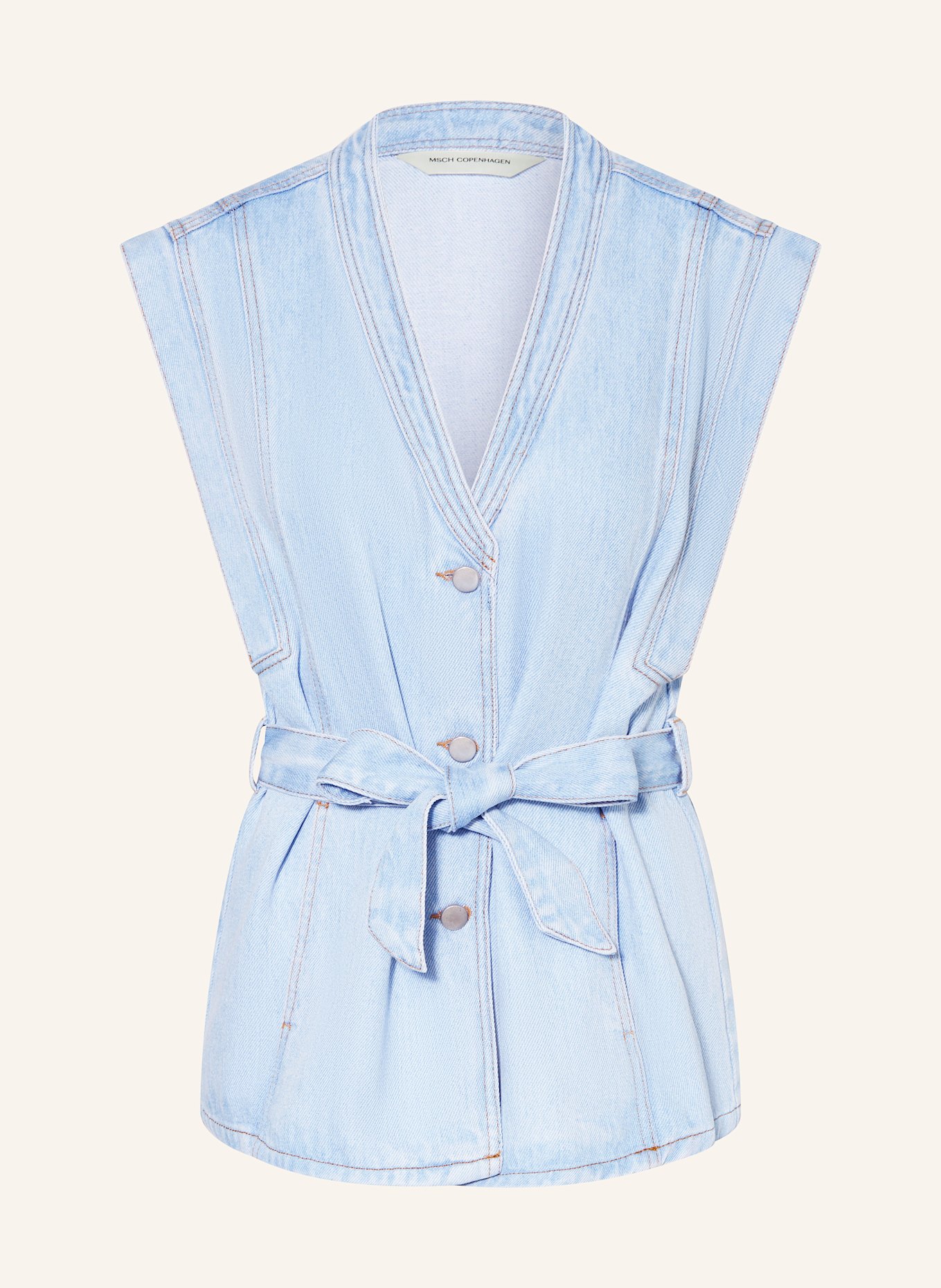 MSCH COPENHAGEN MSCHJOSEPHINE RUE denim vest: LIGHT BLUE