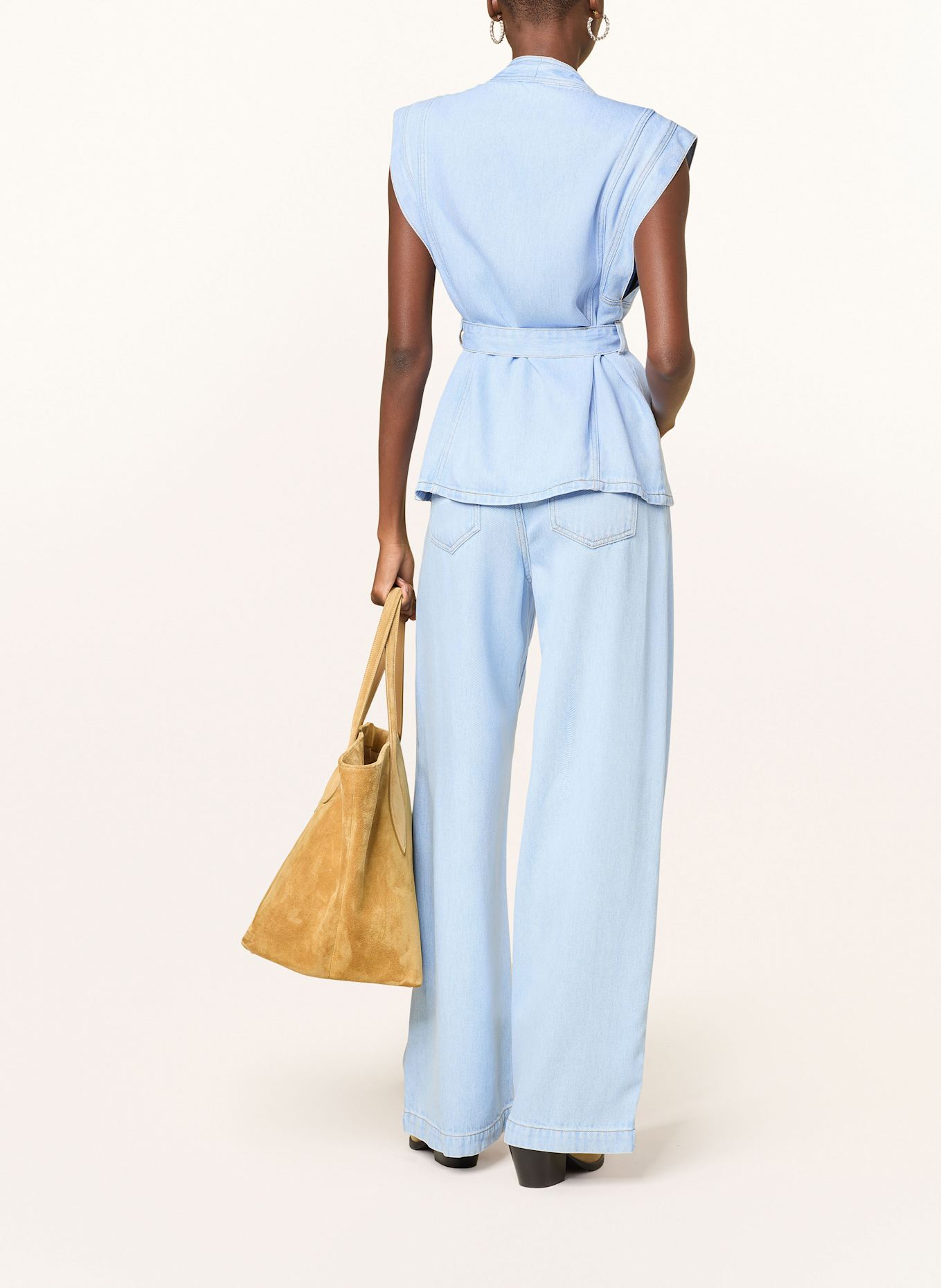 MSCH COPENHAGEN MSCHJOSEPHINE RUE denim vest: LIGHT BLUE