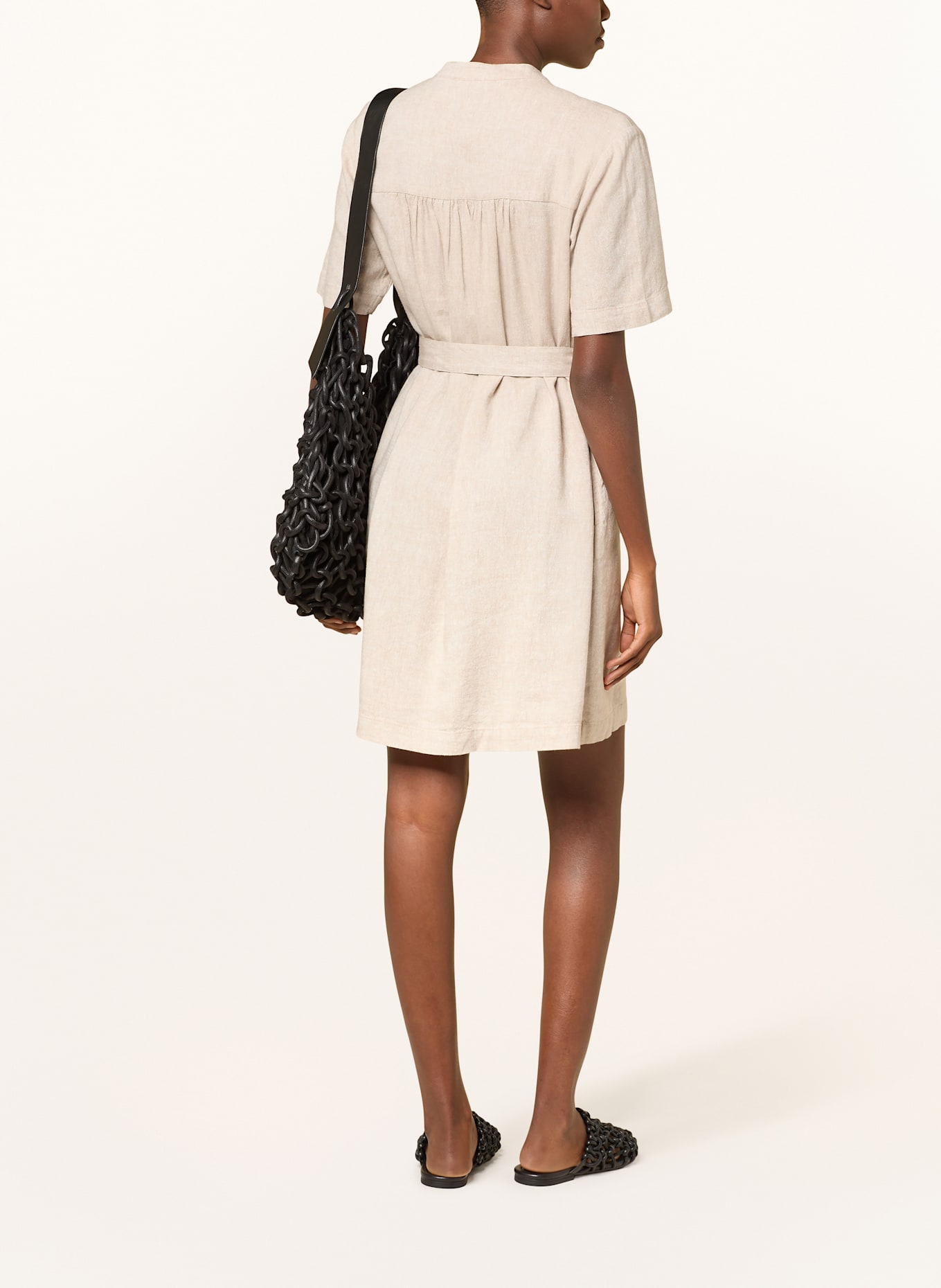 MSCH COPENHAGEN Kleid MSCHPENNIE GINIA mit Leinen: BEIGE