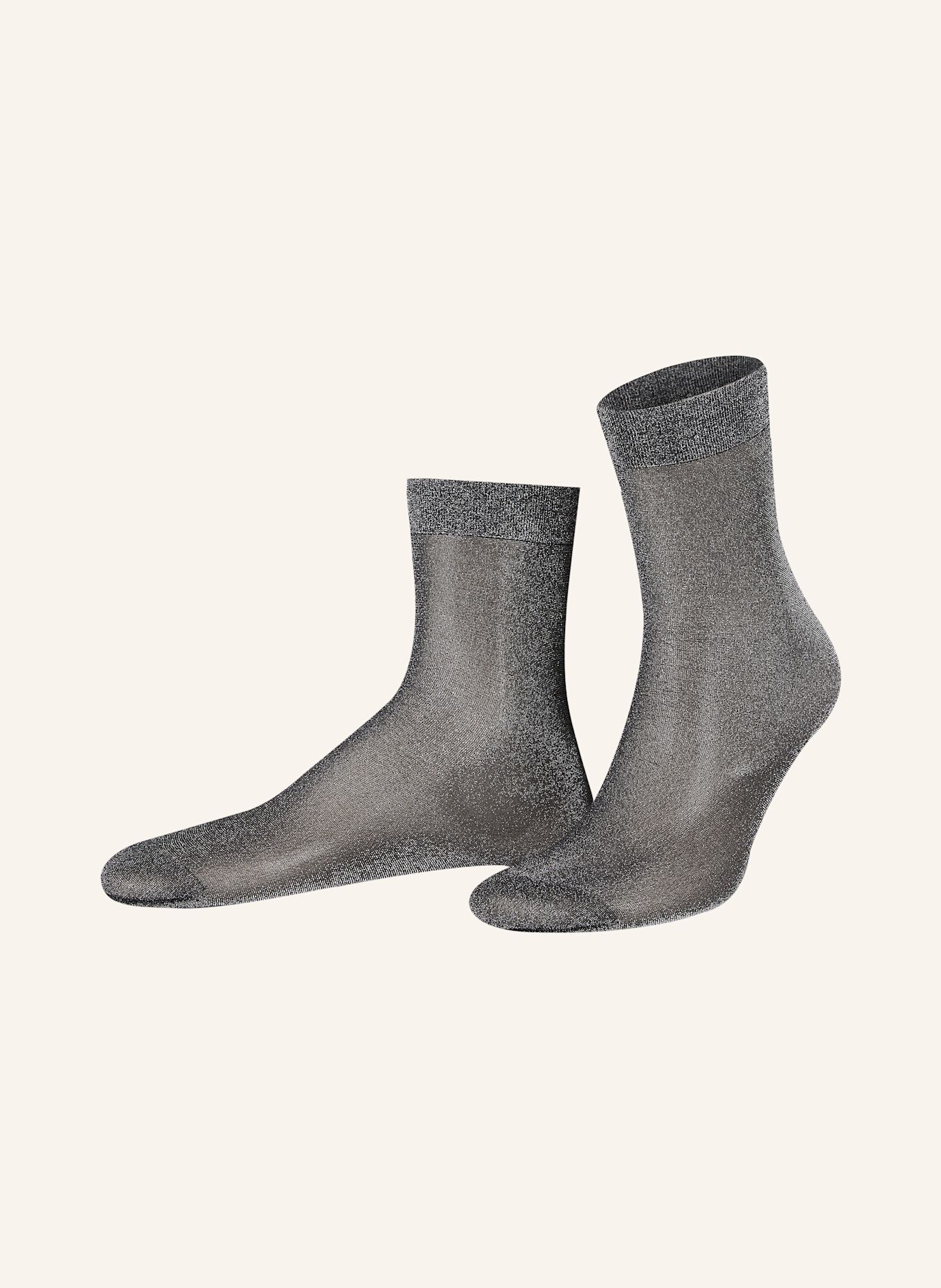 Wolford Feinstrumpf-Söckchen SHIMMER: 9850 black/silver lurex