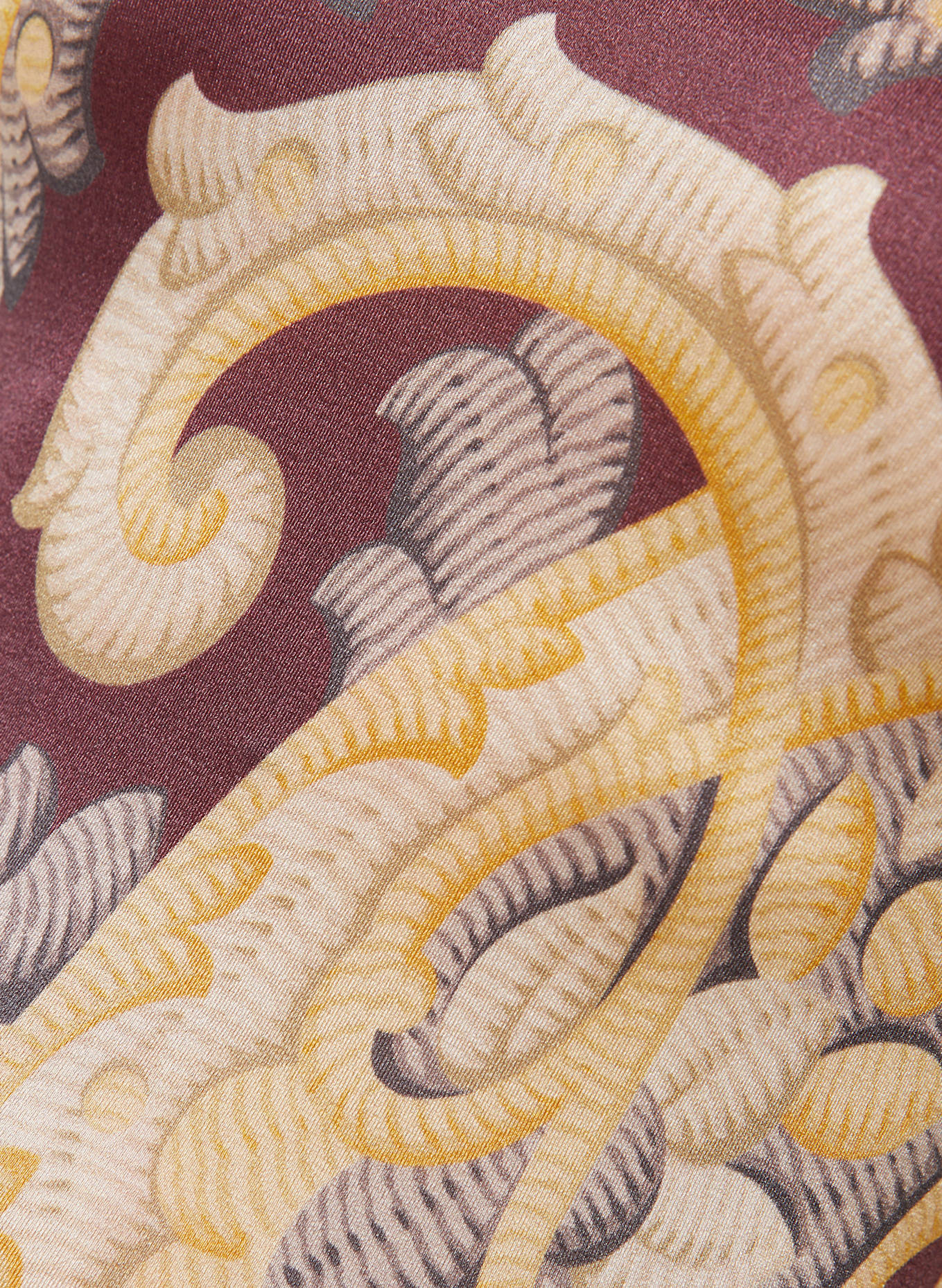 Wolford String body PAISLEY BAROQUE: ŽLUTÁ / ŠEDÁ / TMAVĚ FIALOVÁ