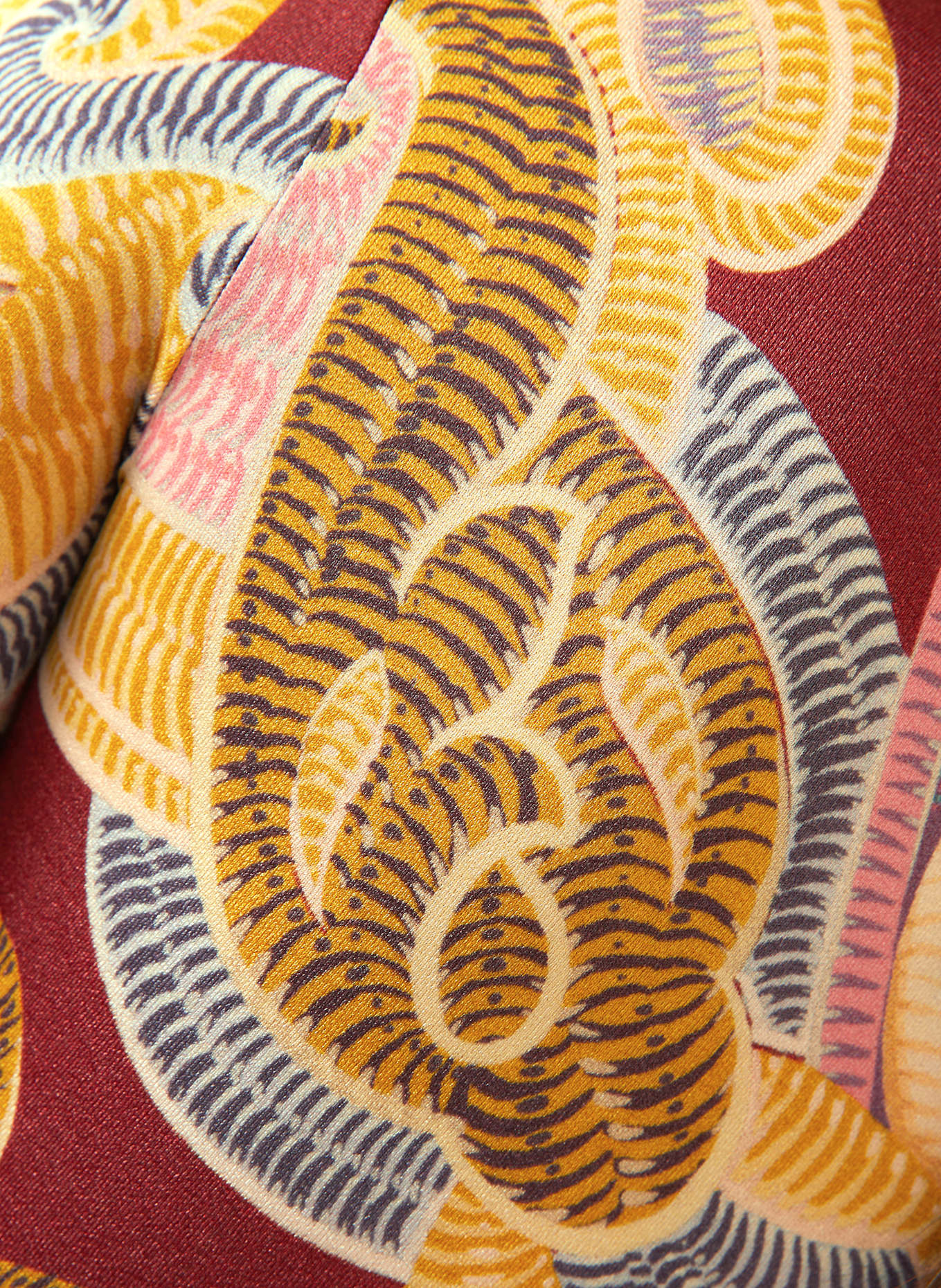 Wolford String body PAISLEY BAROQUE: ŽLUTÁ / TMAVĚ ČERVENÁ / TMAVĚ MODRÁ