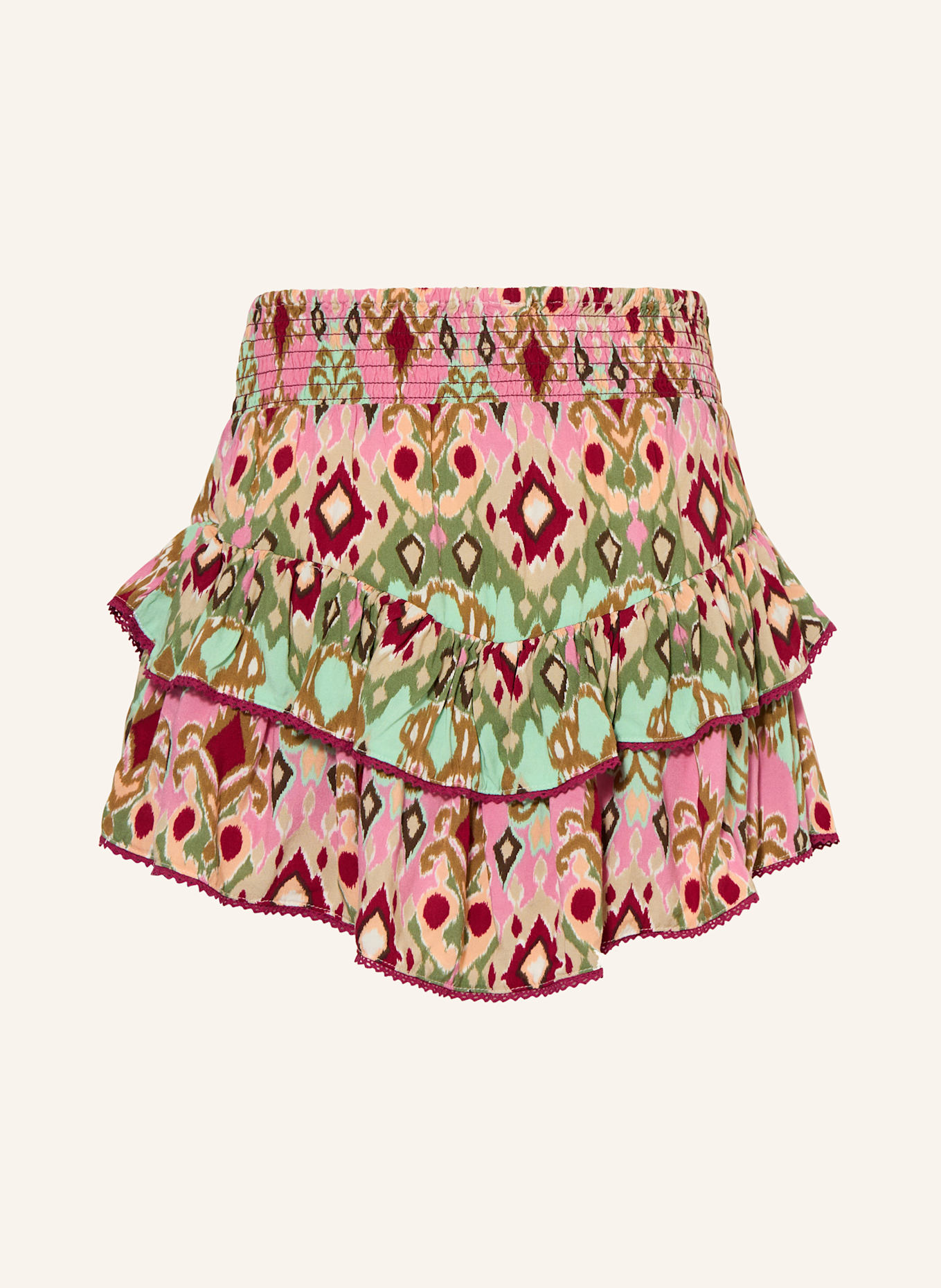 ONLY Skort mit Volants: Tofu/Glow Boho Heather Rose