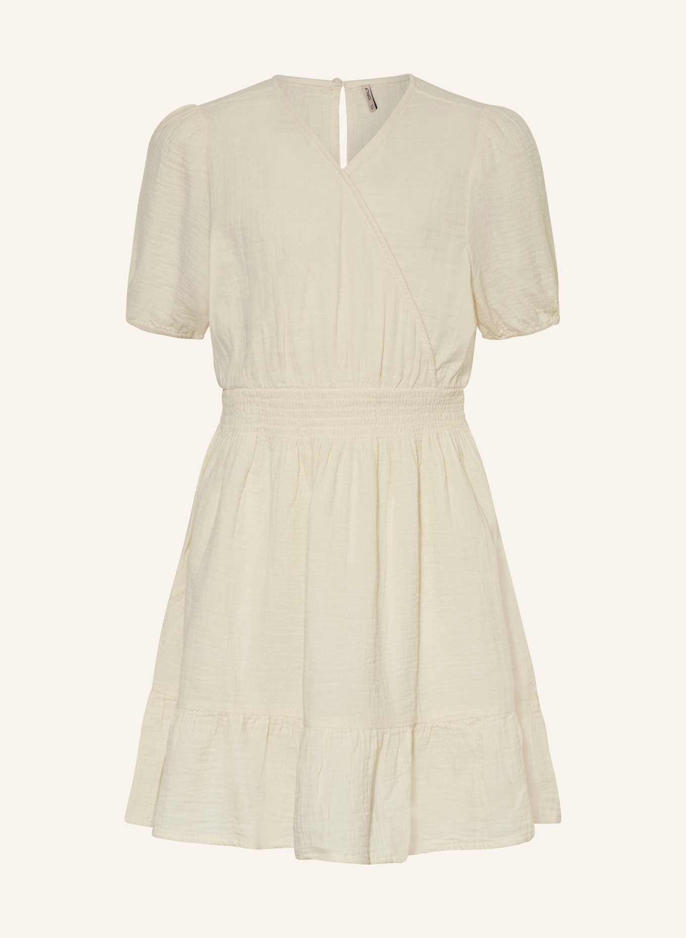 ONLY Musslinkleid: CREME
