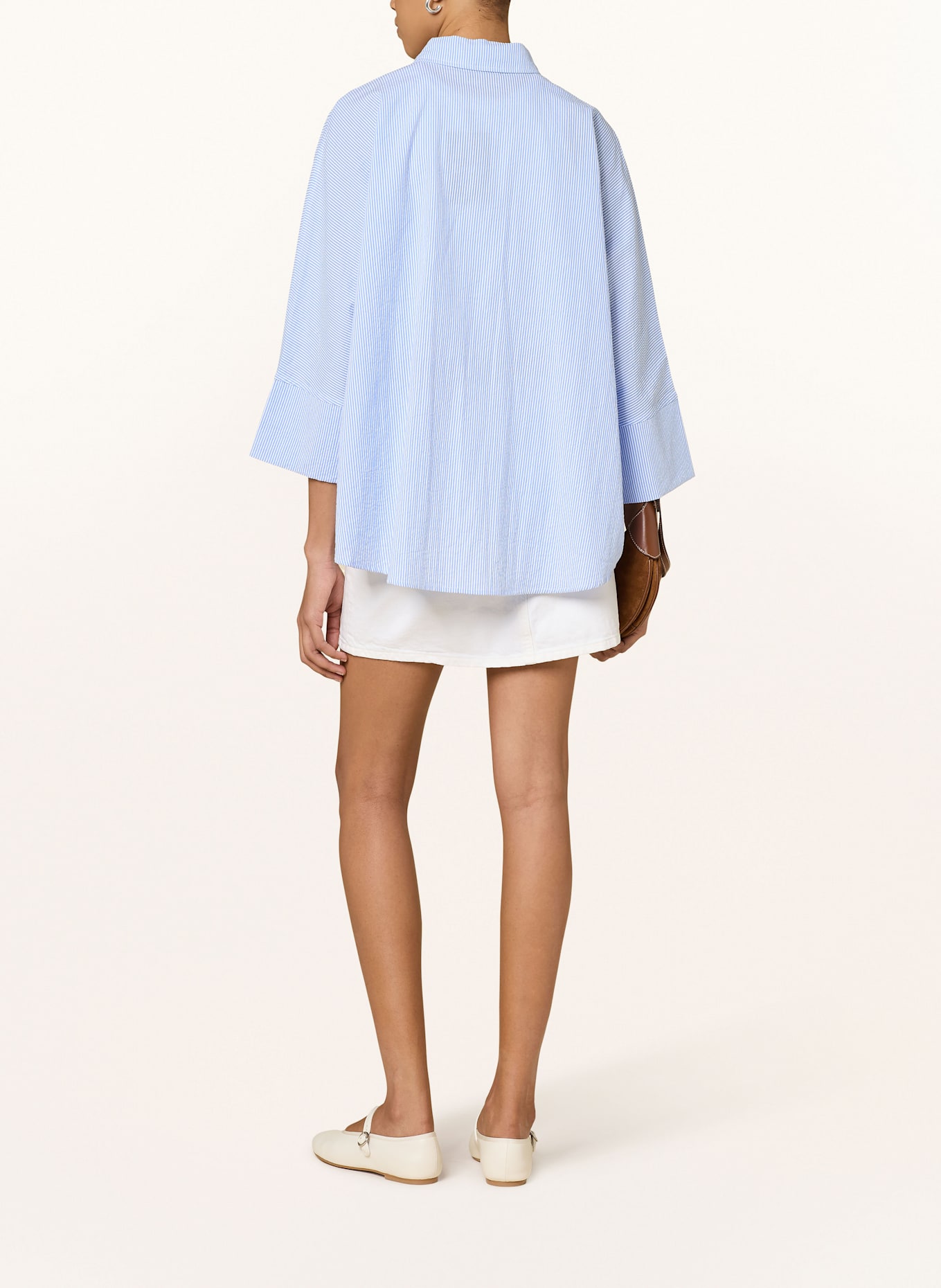 ONLY Hemdbluse: BLAU / WEISS