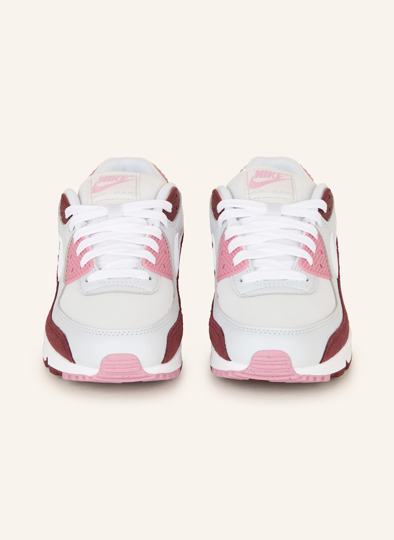 Nike Sneaker AIR MAX 90: WEISS/ DUNKELROT/ ROSA