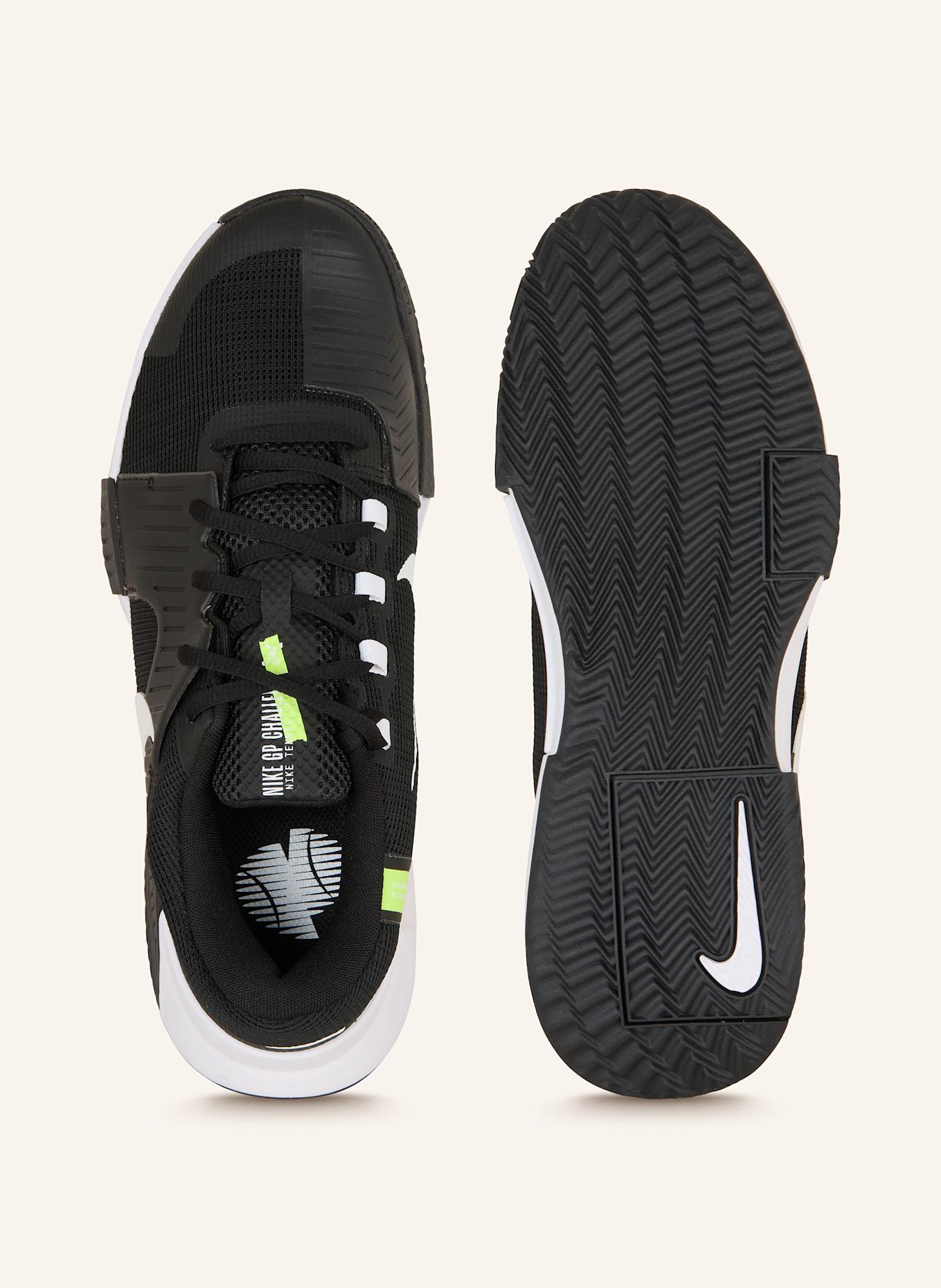 Nike Tennisschuhe ZOOM GP CHALLENGE 1: SCHWARZ/ WEISS