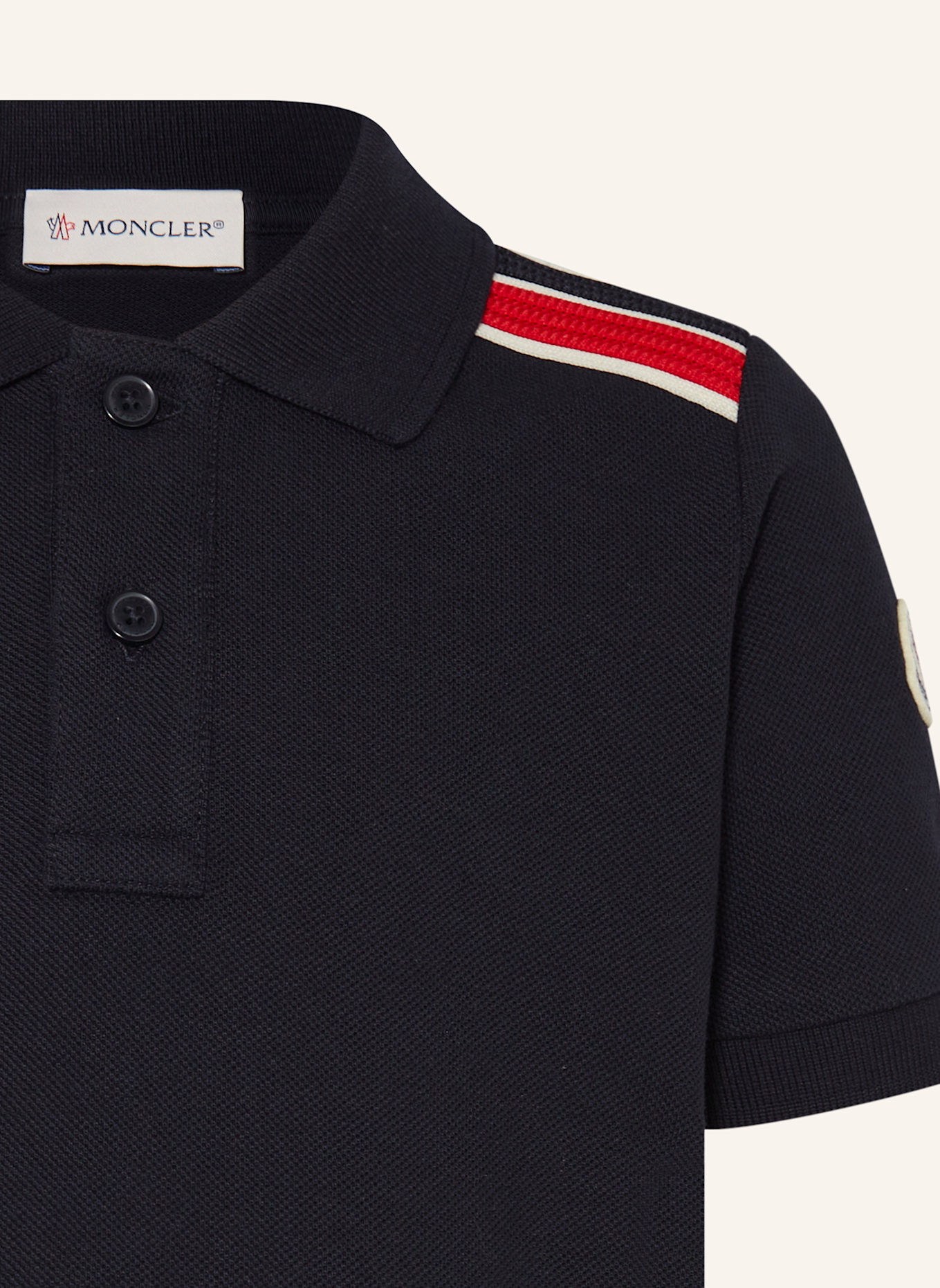 MONCLER enfant Koszulka polo z piki: GRANATOWY
