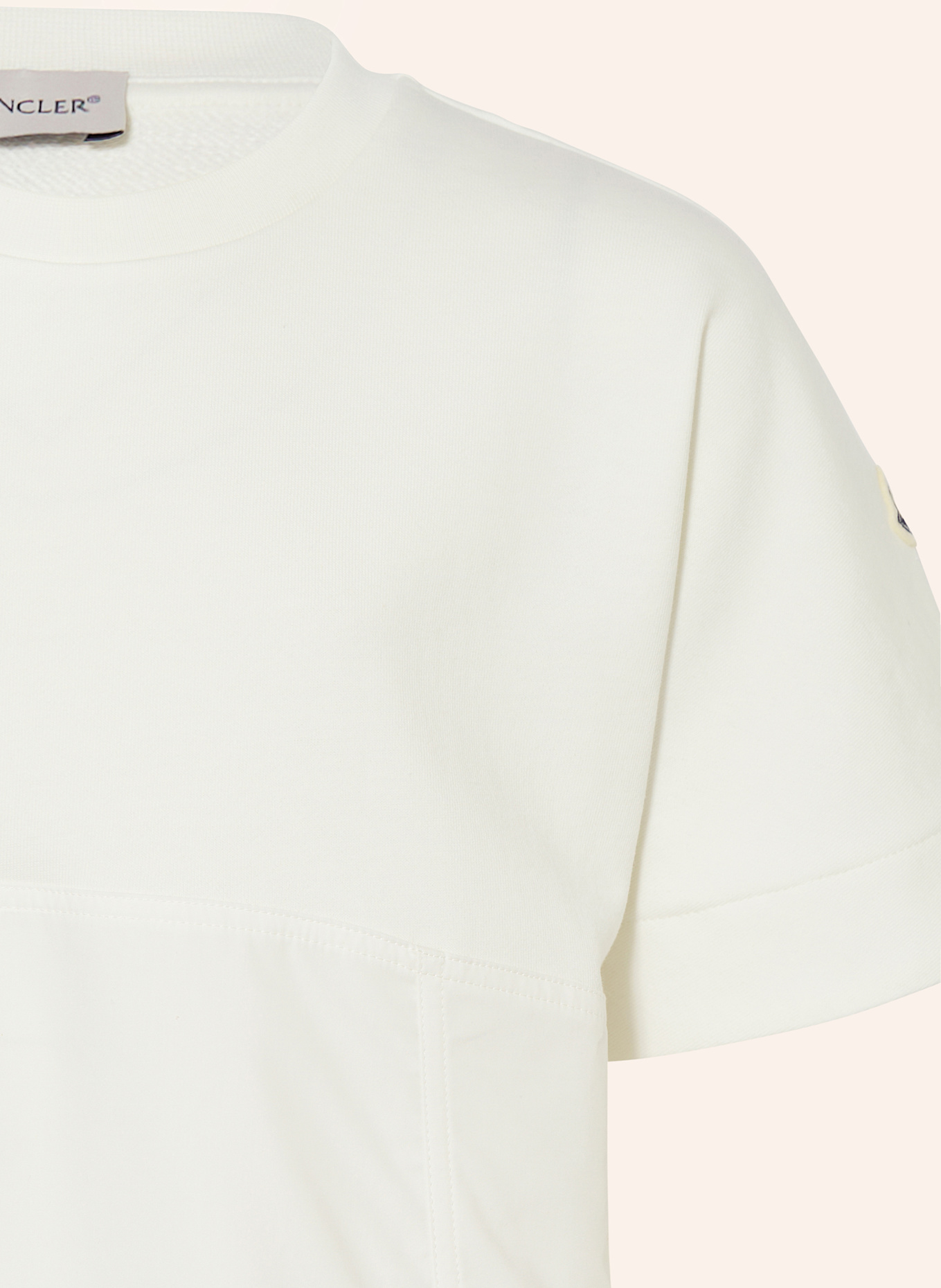 MONCLER enfant Kleid im Materialmix: WEISS