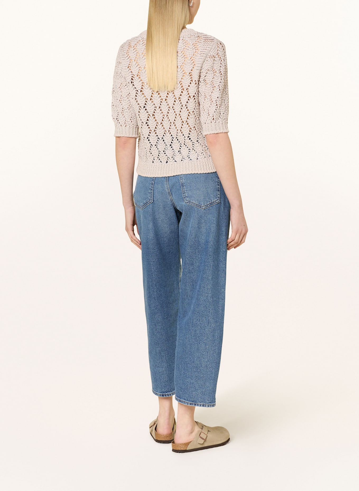 monari striped multi-pocket shirt Blue: HELLBRAUN