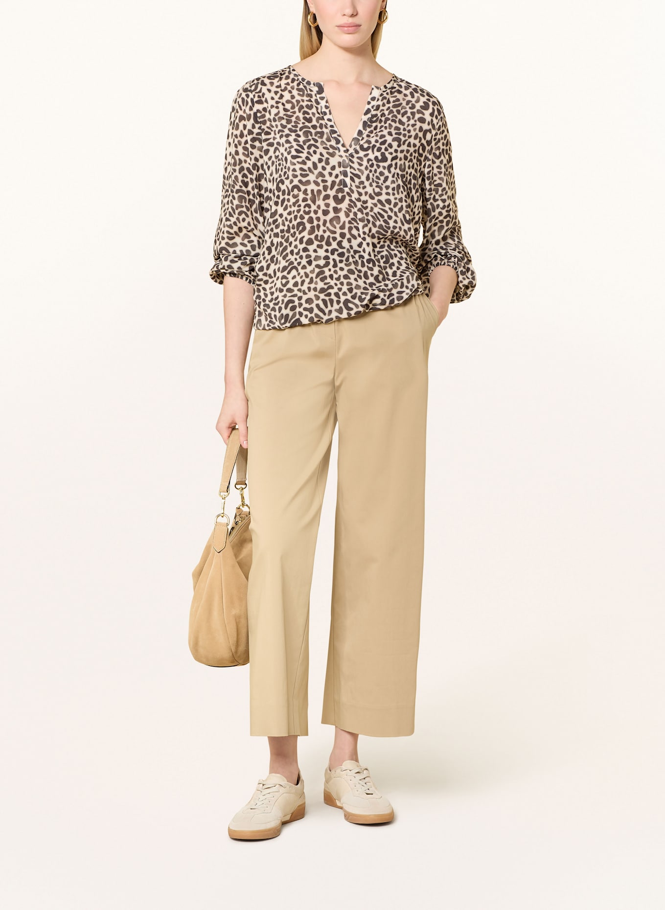 monari Blusenshirt: CREME / SCHWARZ