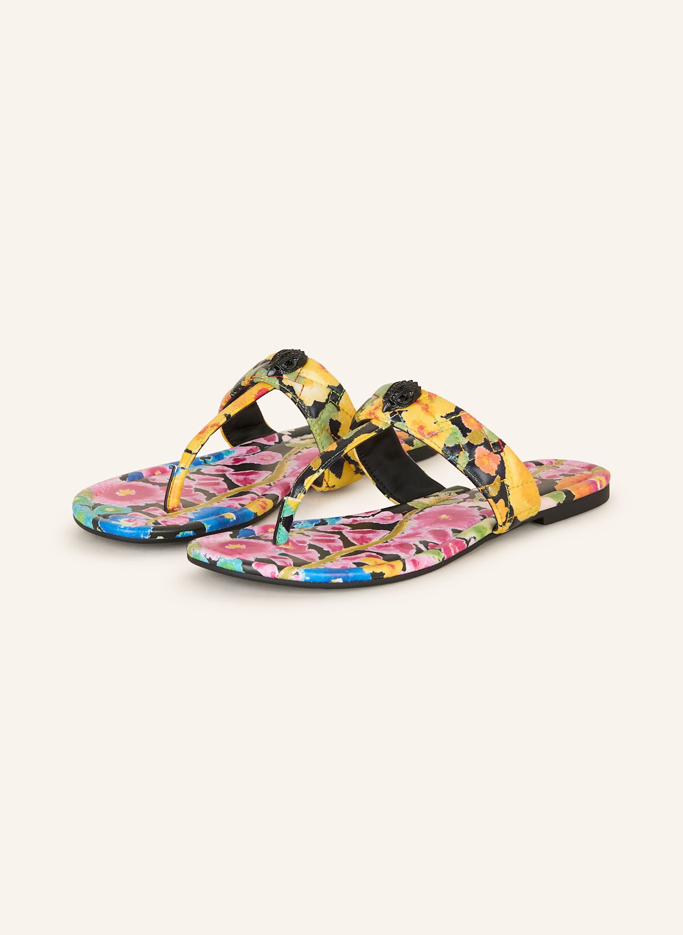 KURT GEIGER Zehentrenner: GELB / PINK / HELLGRÜN