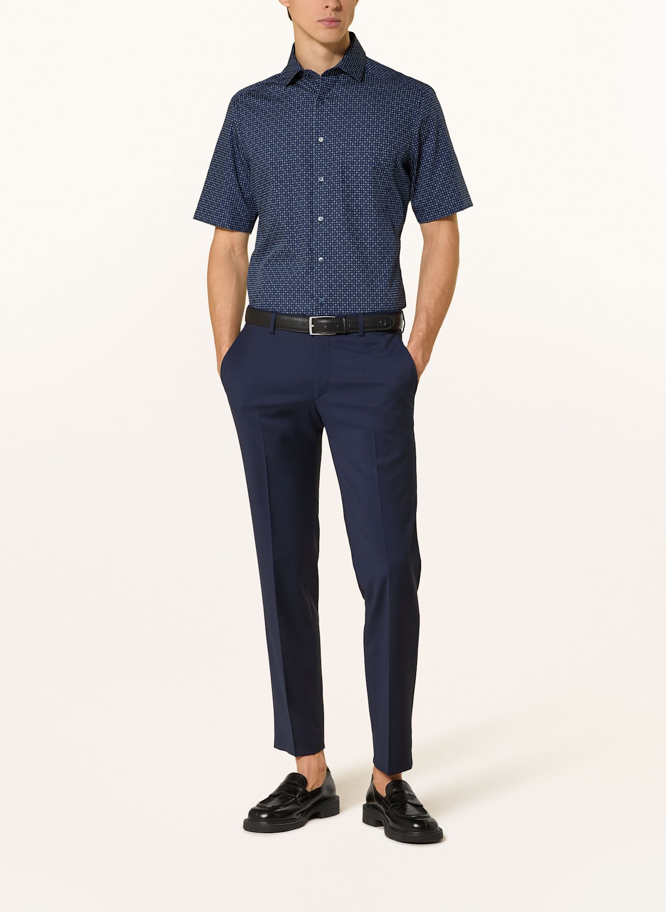 OLYMP Kurzarm-Hemd Luxor modern fit: DUNKELBLAU