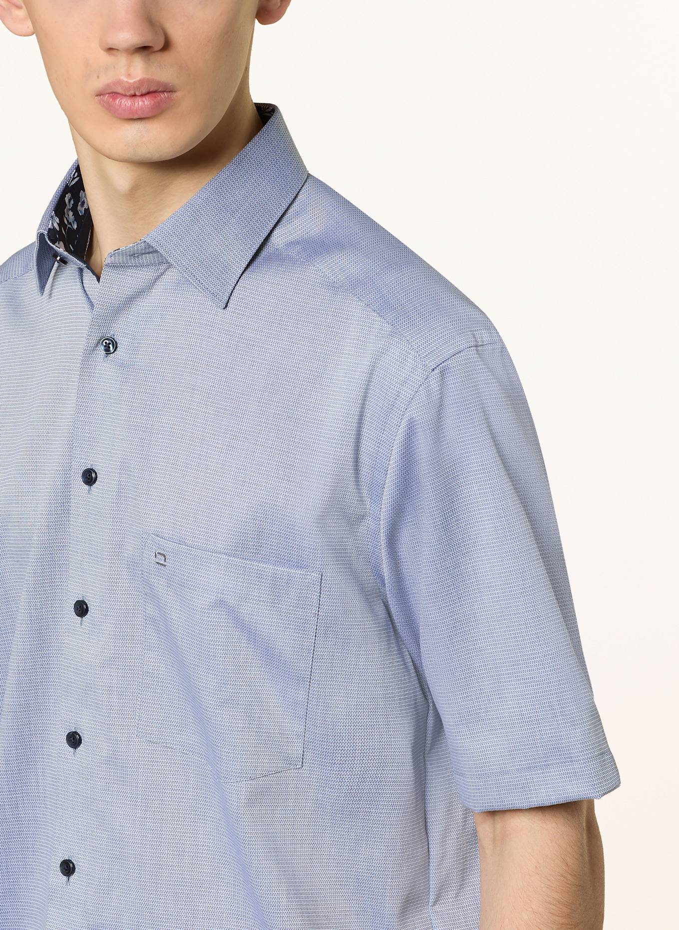 OLYMP Kurzarm-Hemd Luxor comfort fit: DUNKELBLAU