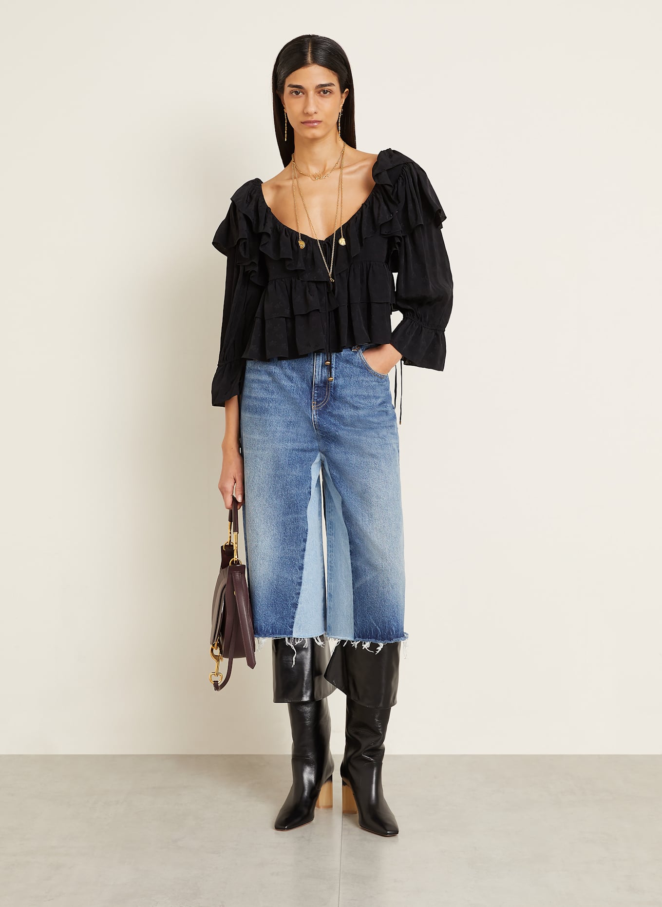 Chloé Jeans-Culotte: 476 DARK NIGHT BLUE
