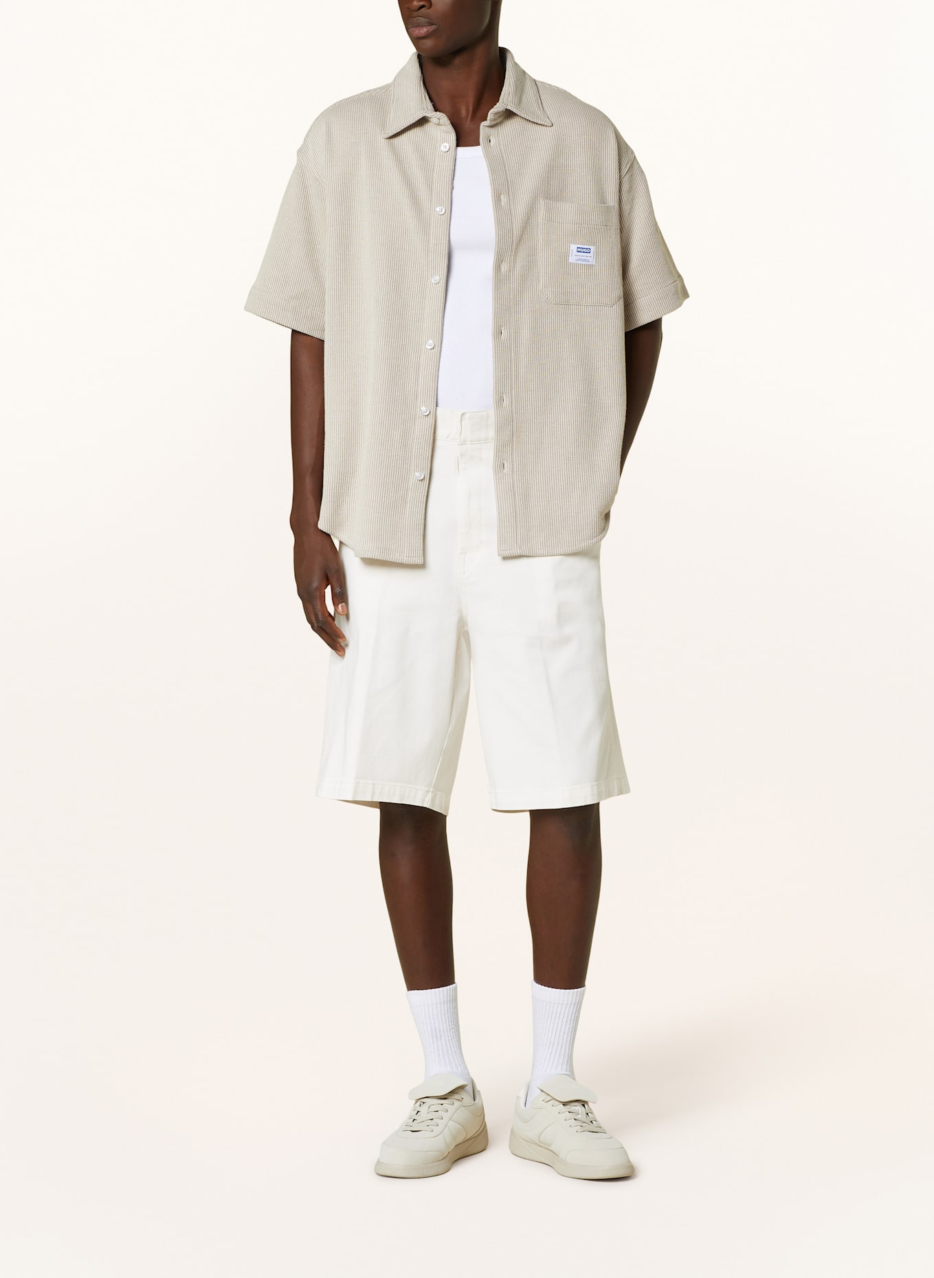 HUGO BLUE Chino shorts DAMO: ECRU