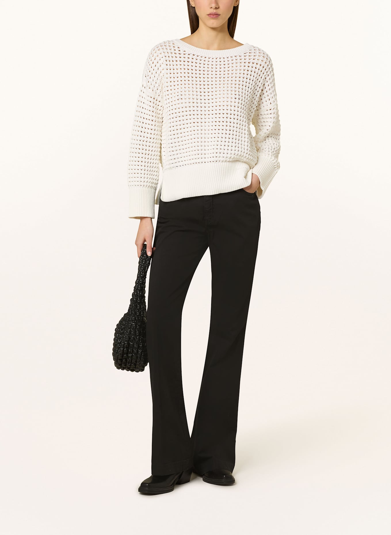 HUGO Bootcut trousers HIZAMA: BLACK